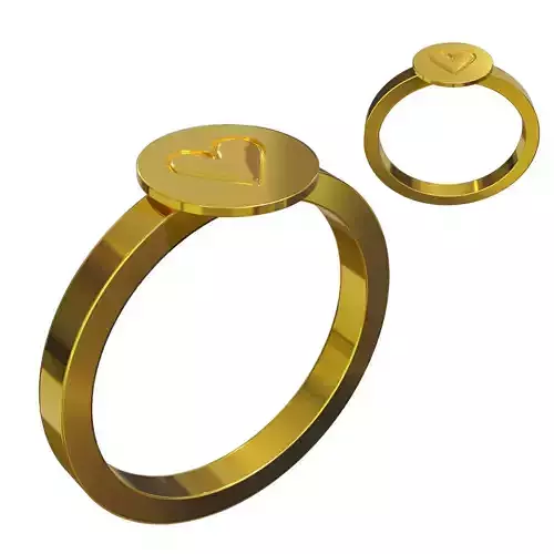 Simple Ring Heart Type 8