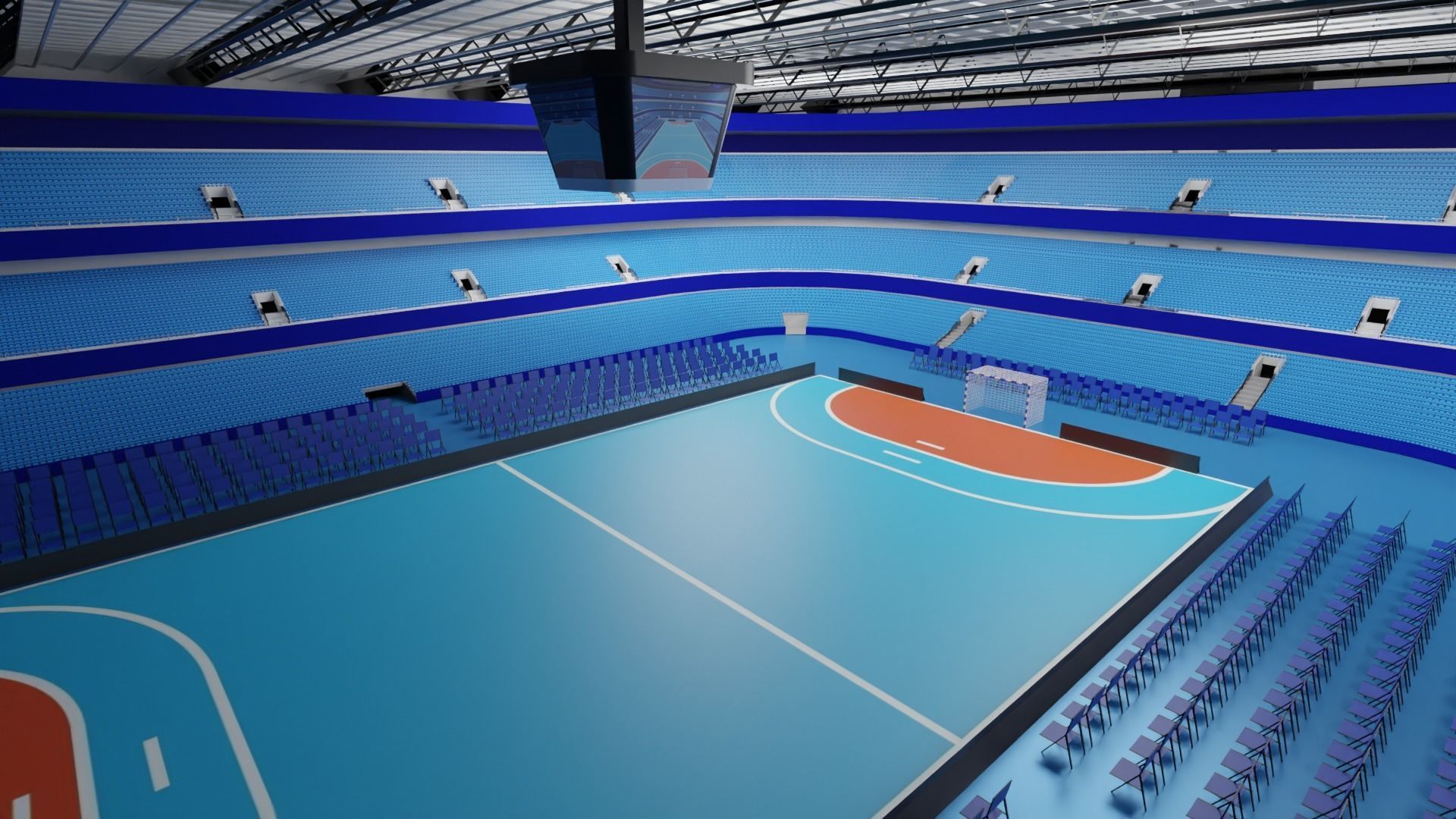 Handball Stadium Low-poly 3D model_5
