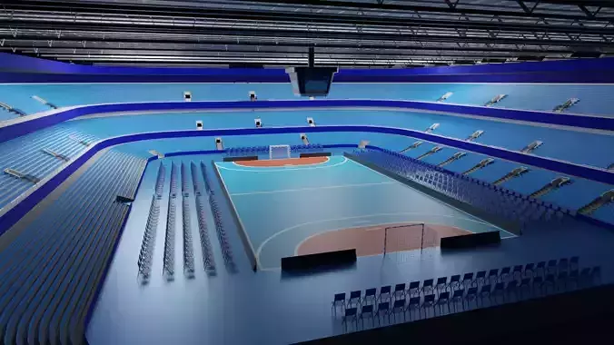 Handball Stadium Low-poly 3D model