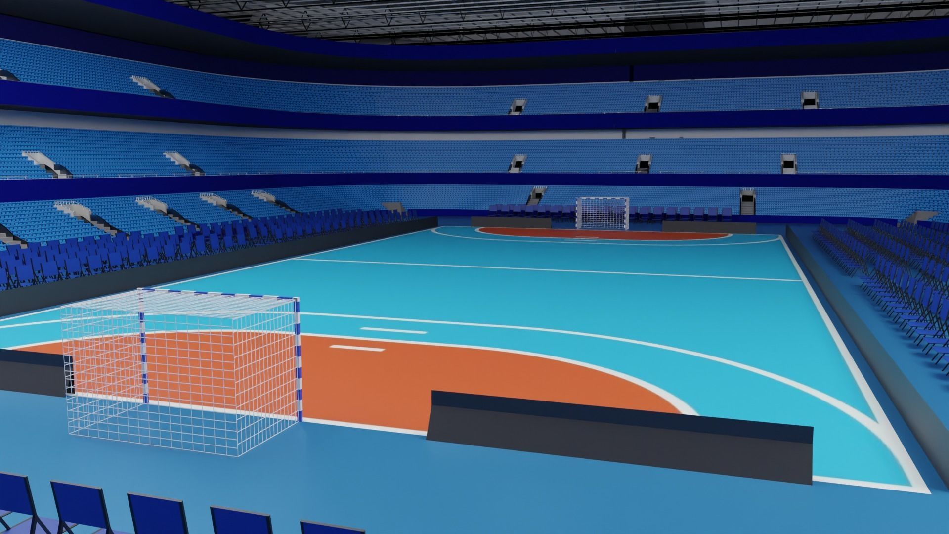 Handball Stadium Low-poly 3D model_1