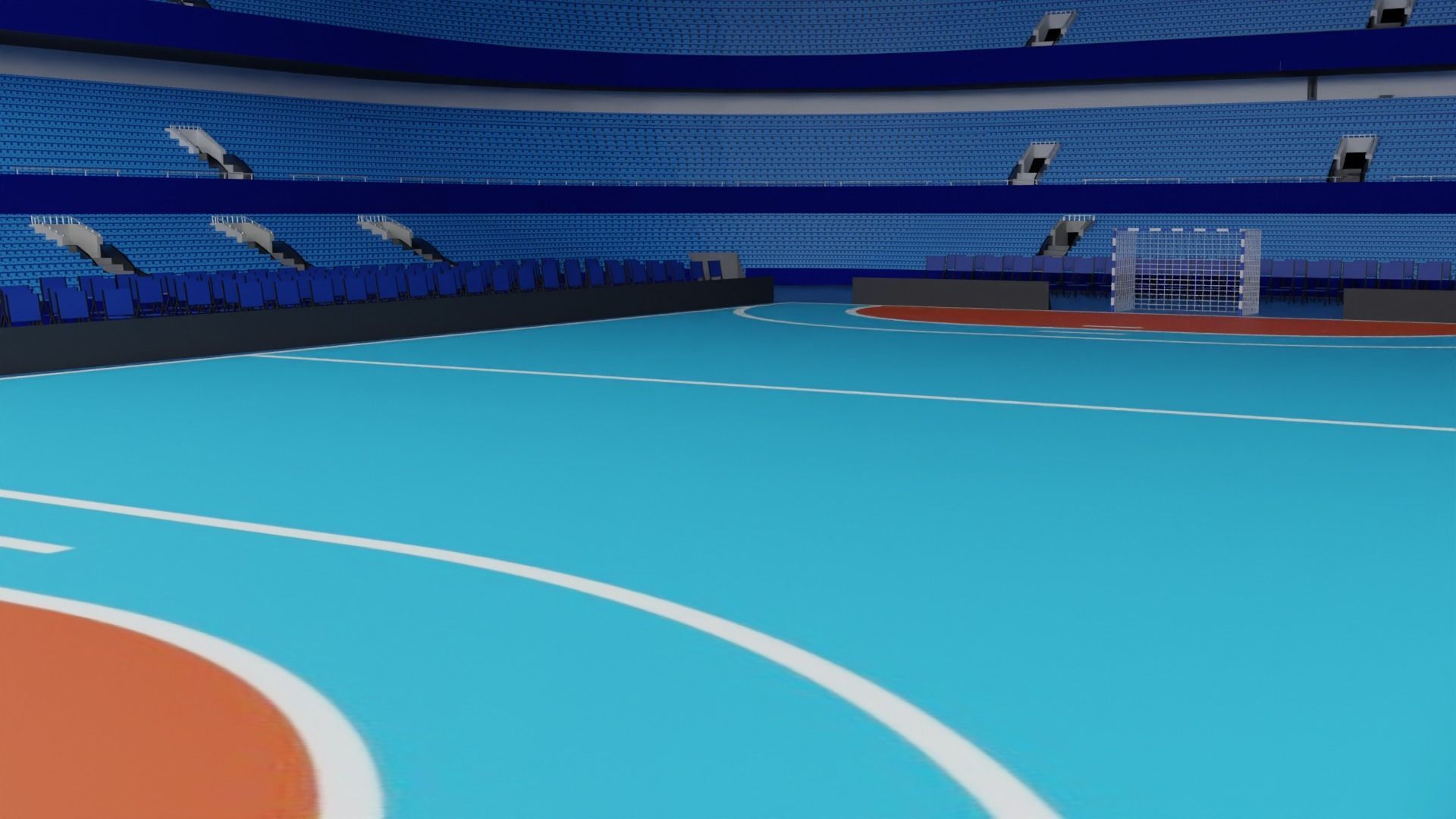 Handball Stadium Low-poly 3D model_7