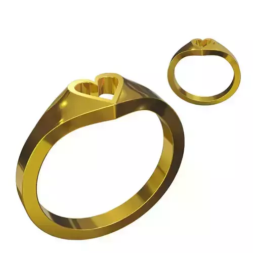 Simple Ring Heart Type 9