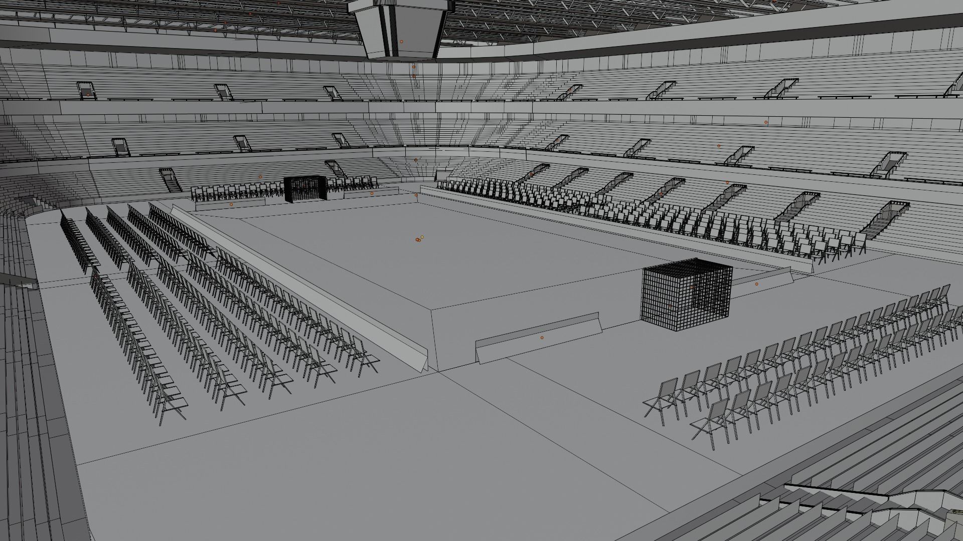 Handball Stadium Low-poly 3D model_8