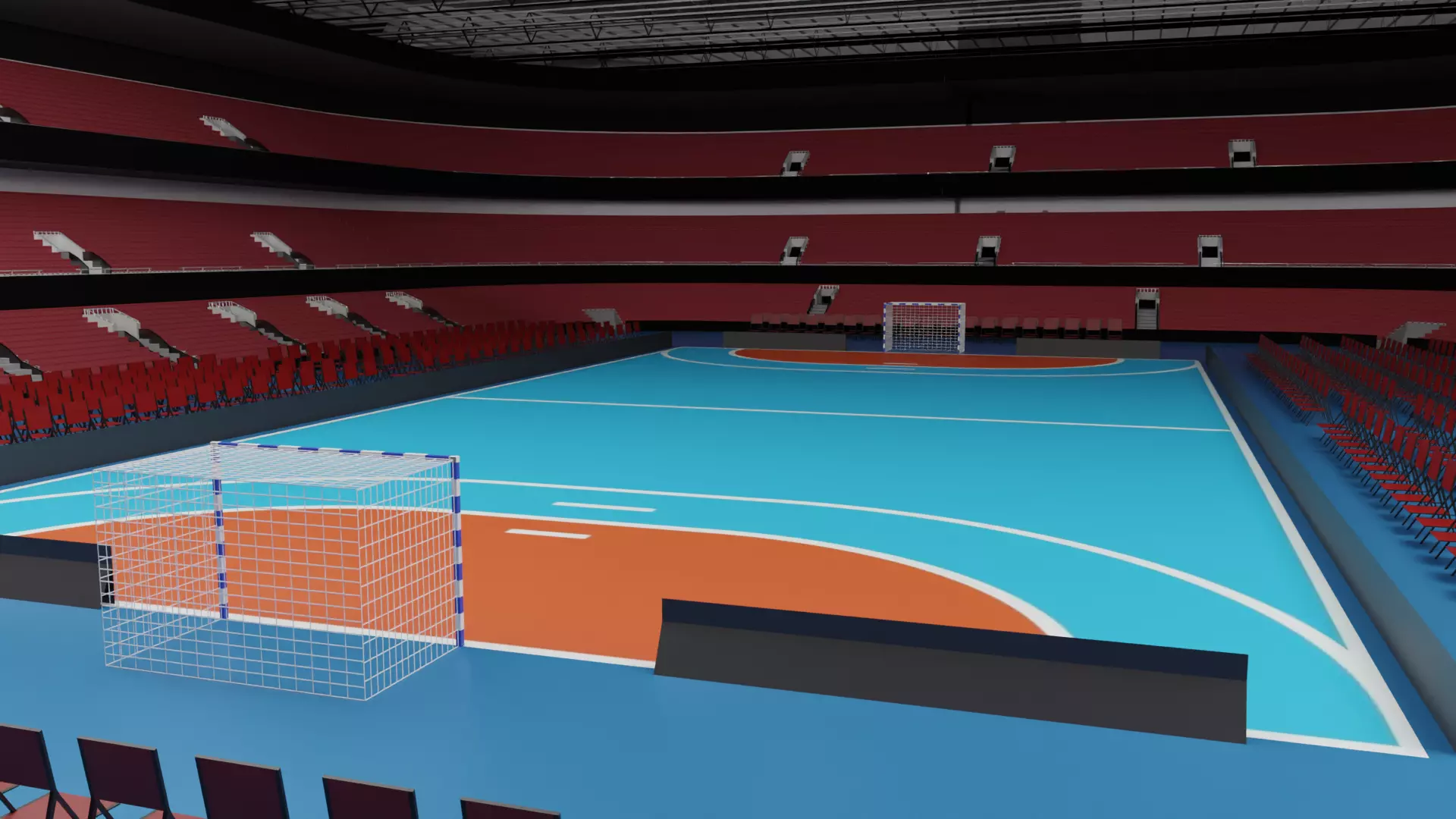 Handball Stadium Low-poly 3D model_0