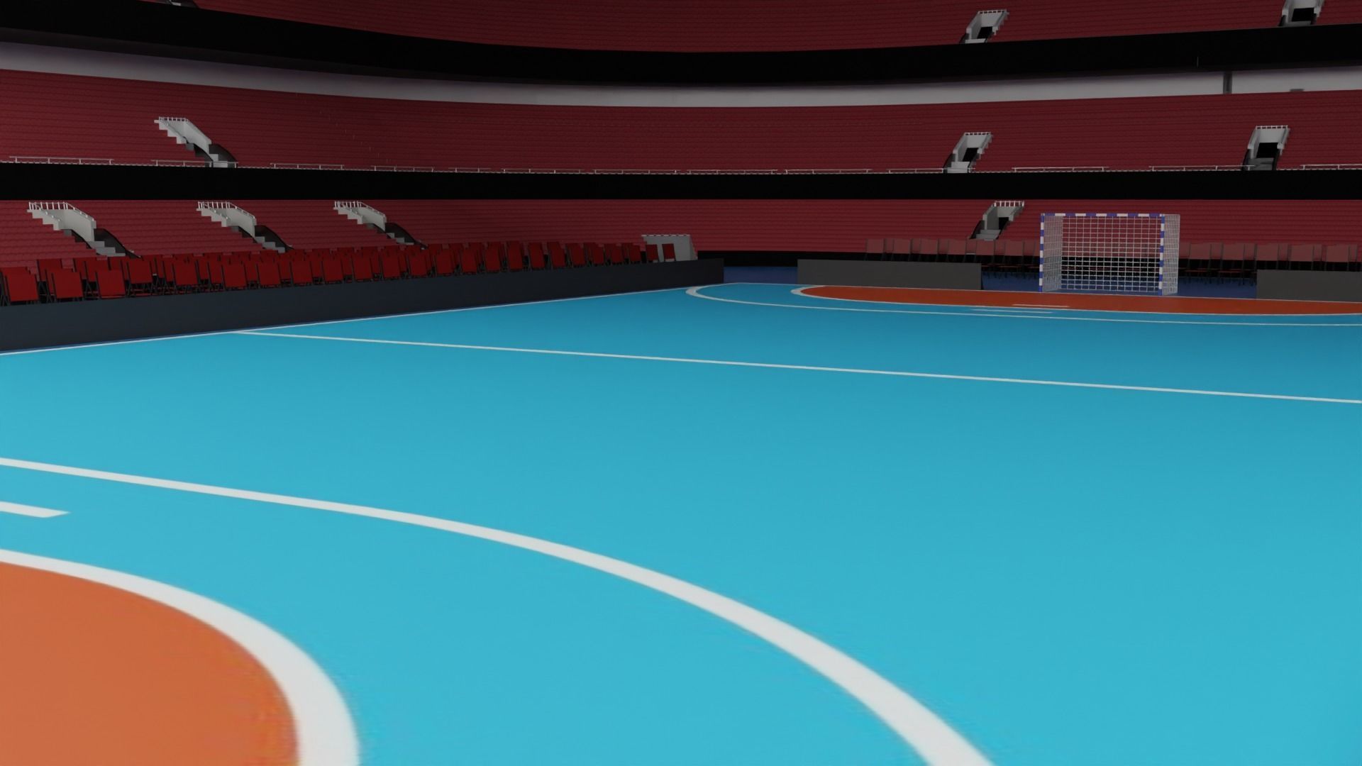 Handball Stadium Low-poly 3D model_7