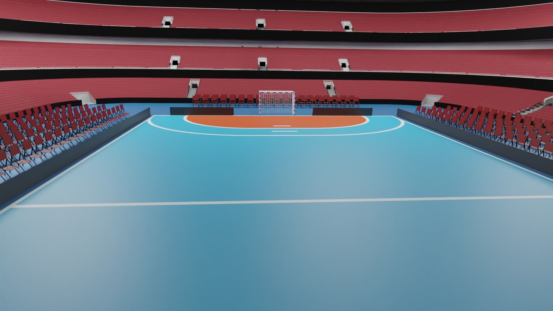 Handball Stadium Low-poly 3D model_4