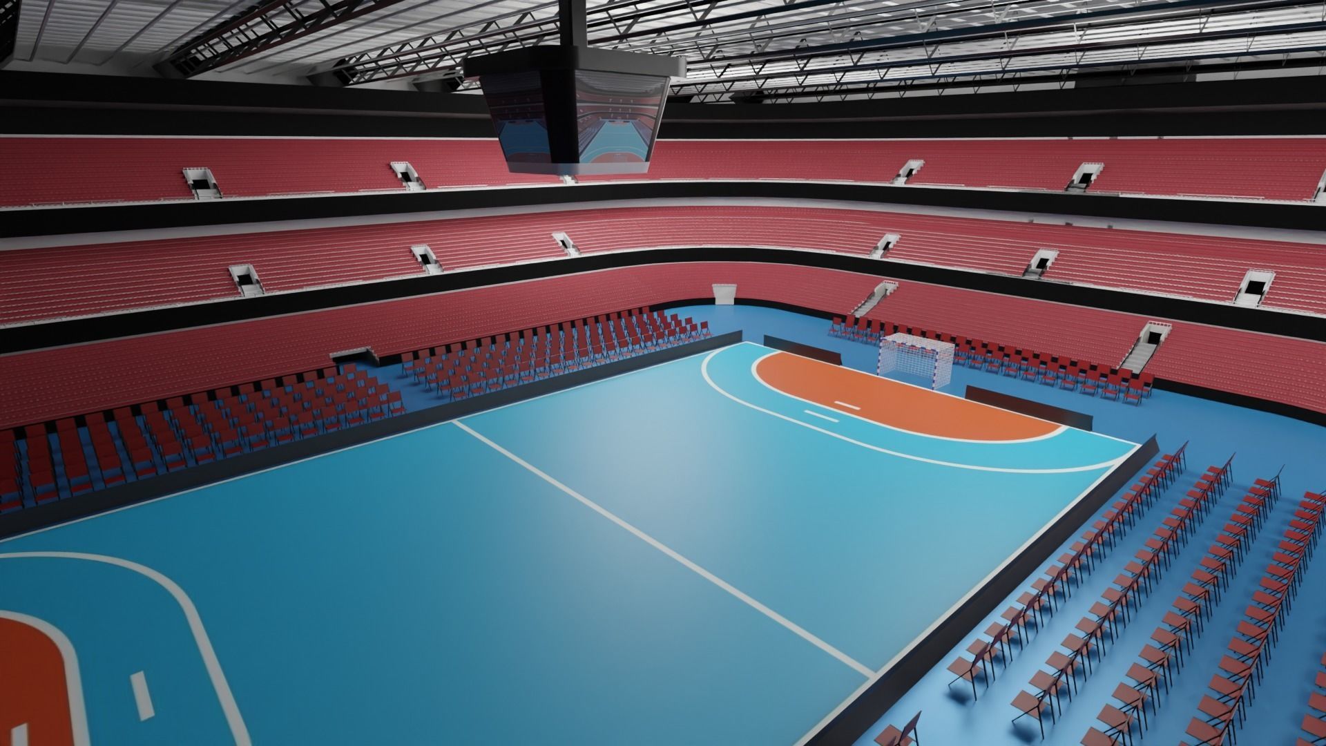 Handball Stadium Low-poly 3D model_5