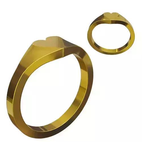 Simple Ring Heart Type 10