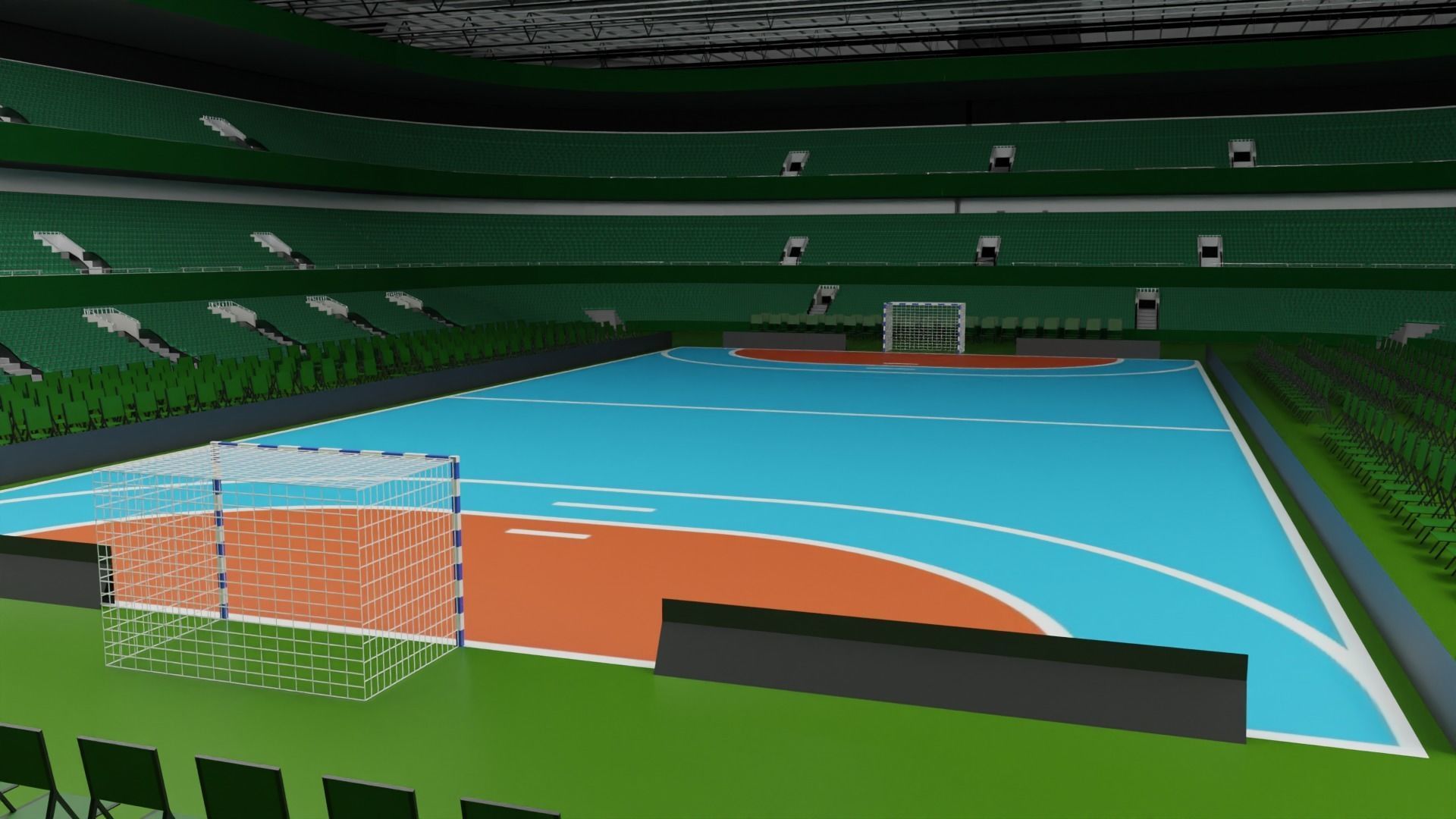 Handball Stadium Low-poly 3D model_1