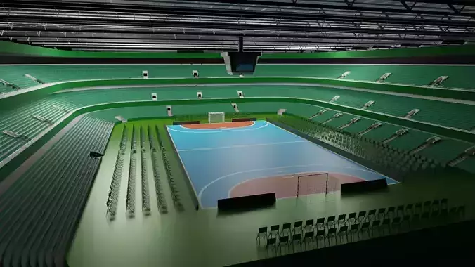 Handball Stadium Low-poly 3D model