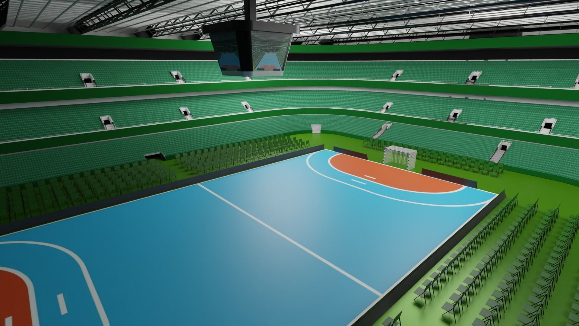Handball Stadium Low-poly 3D model_5