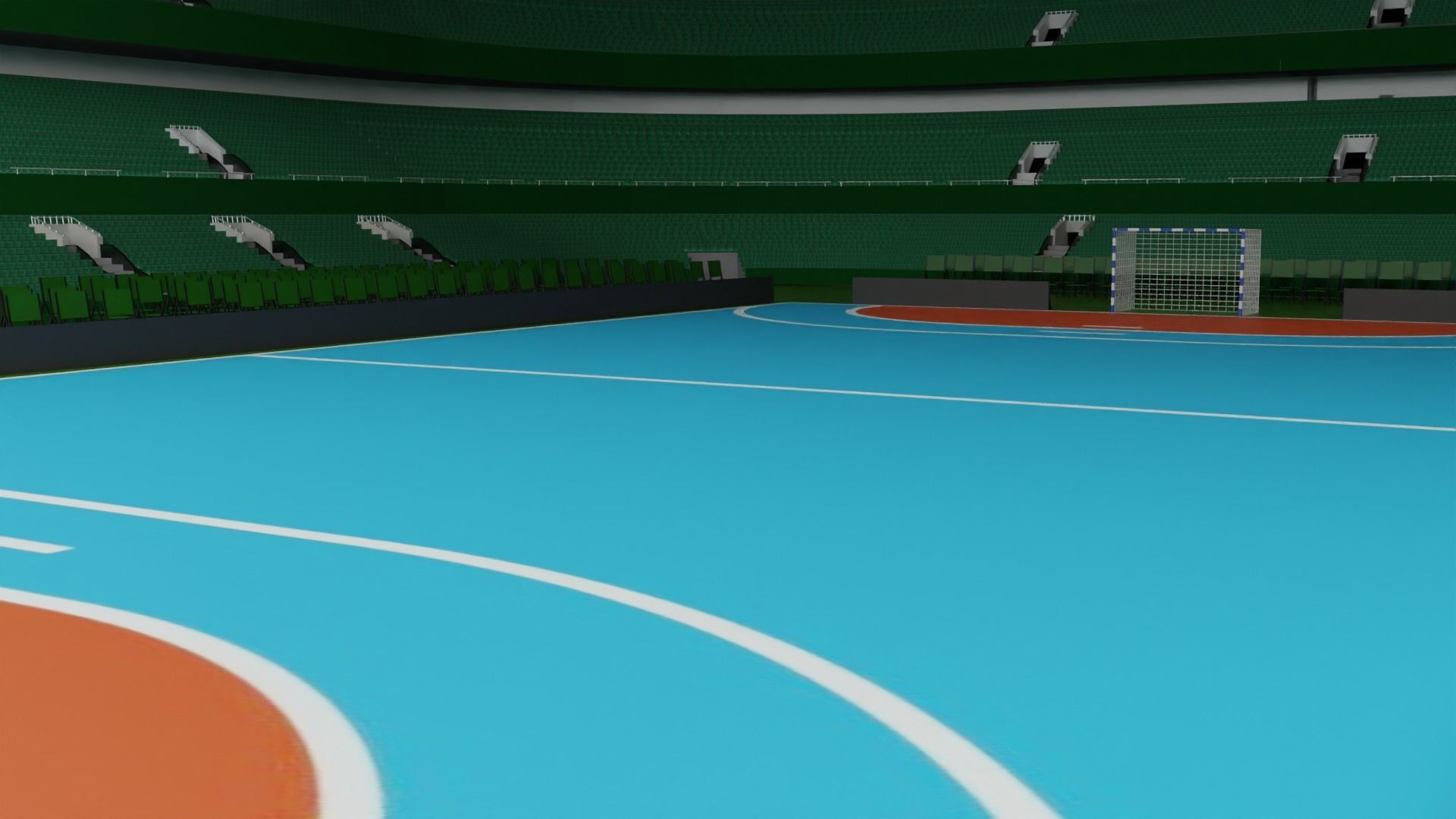 Handball Stadium Low-poly 3D model_7