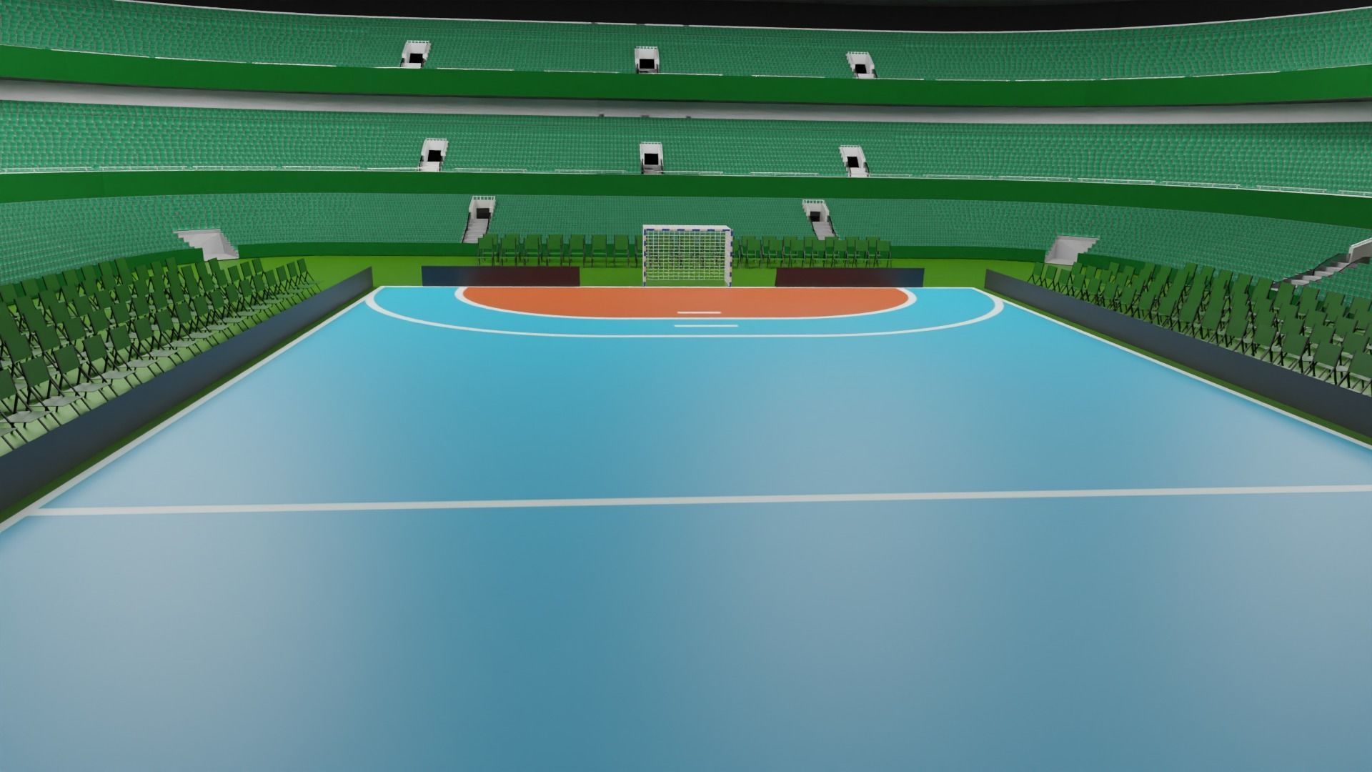 Handball Stadium Low-poly 3D model_4