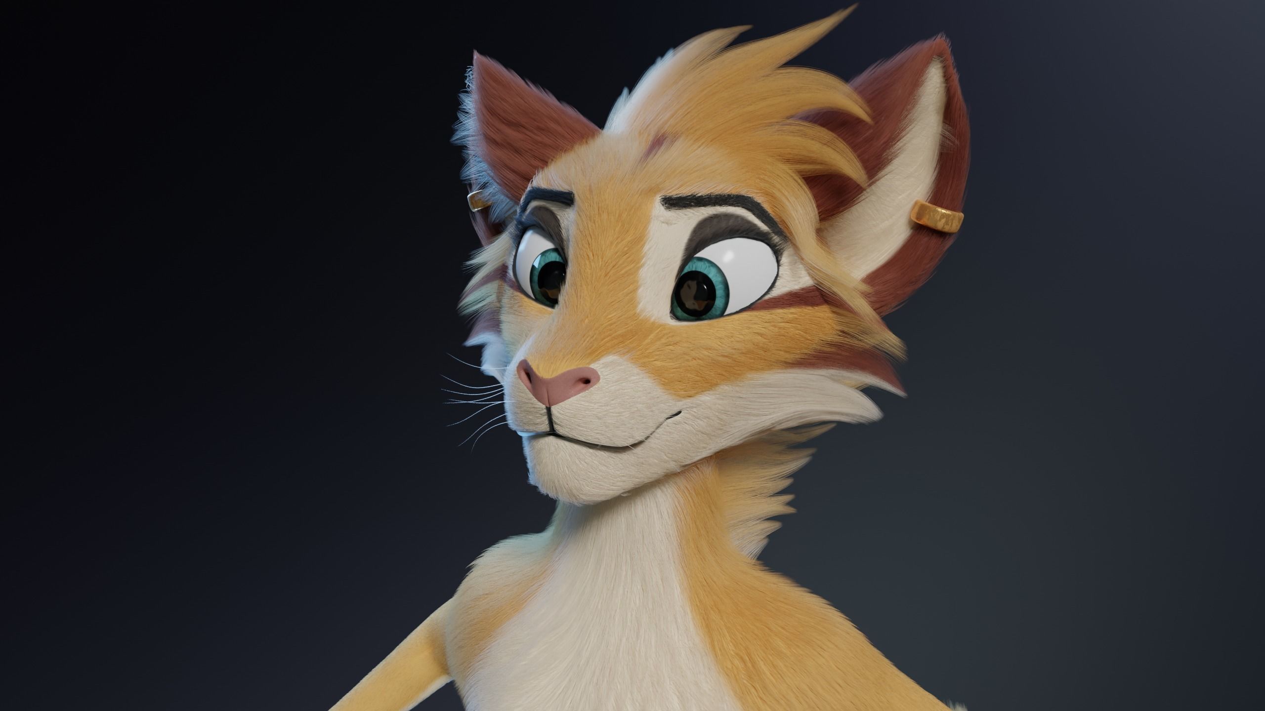 Aurora Anthro Cat 3D model_4
