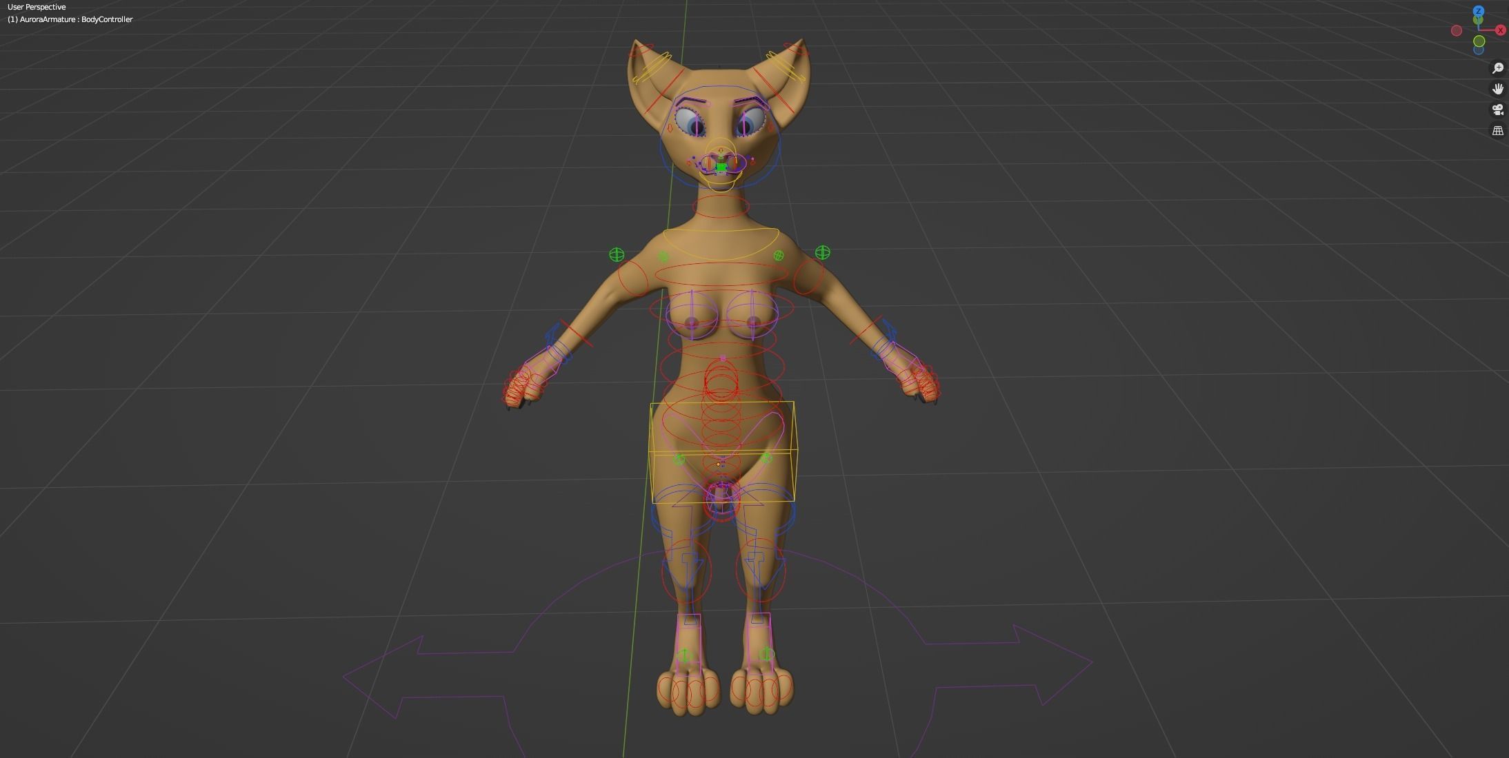 Aurora Anthro Cat 3D model_37