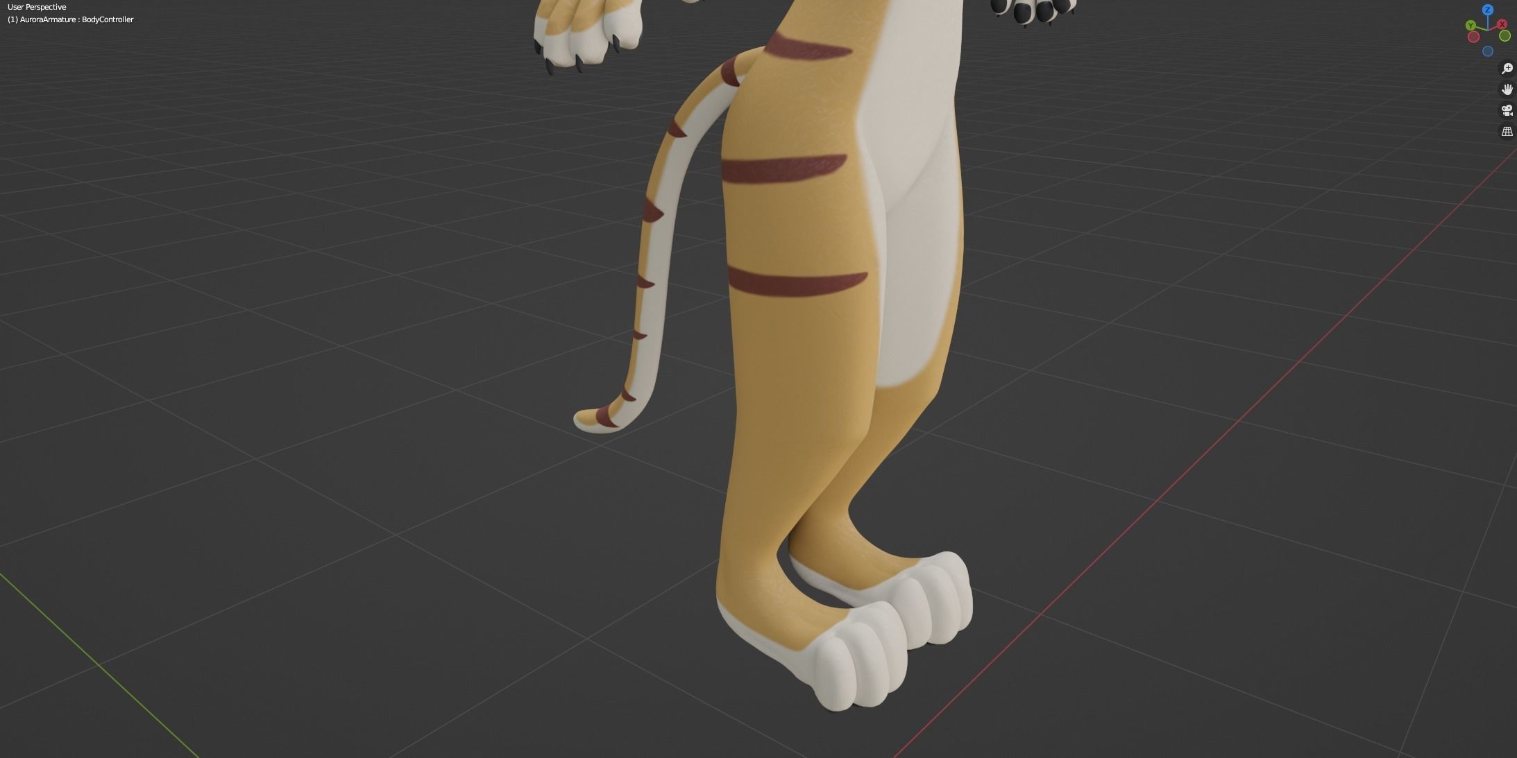 Aurora Anthro Cat 3D model_50
