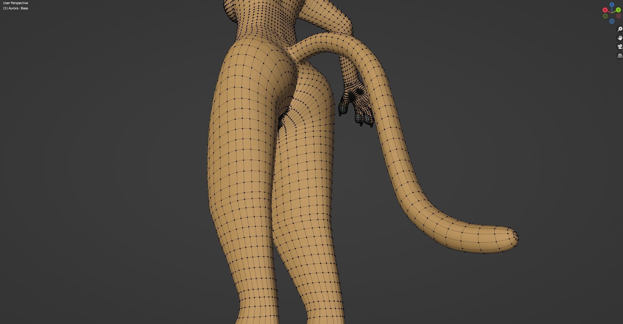 Aurora Anthro Cat 3D model_65