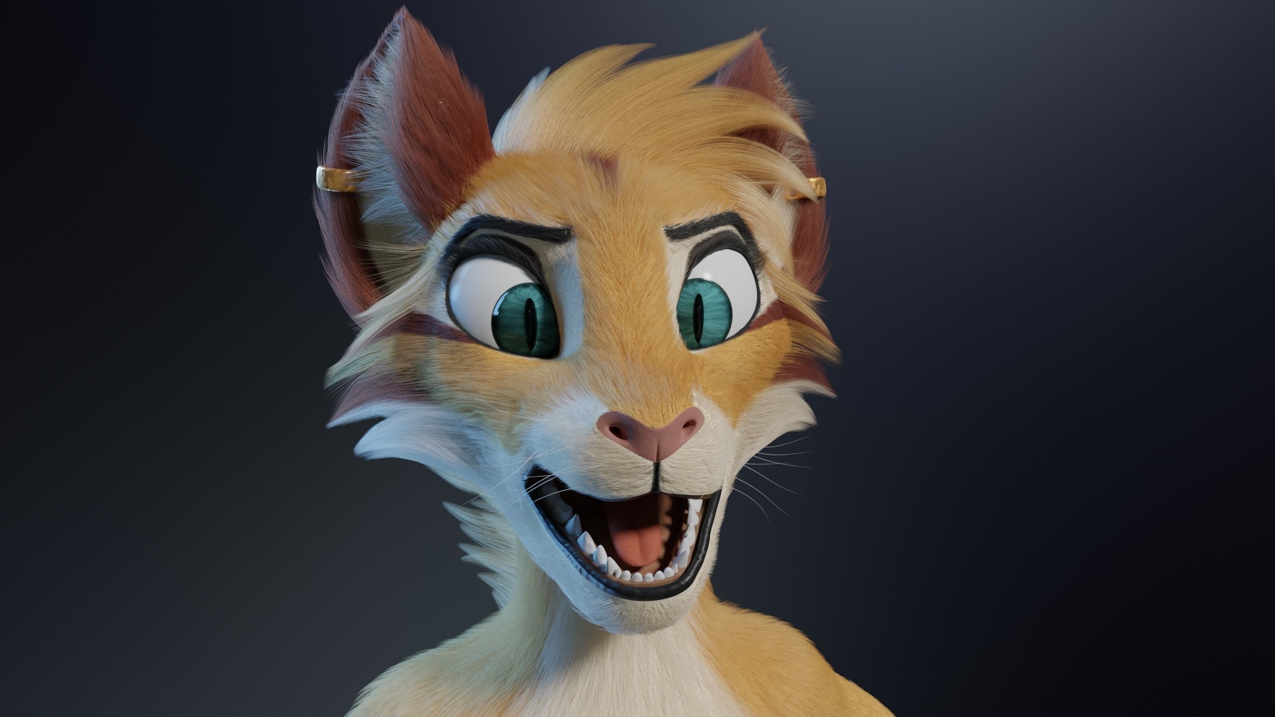 Aurora Anthro Cat 3D model_34