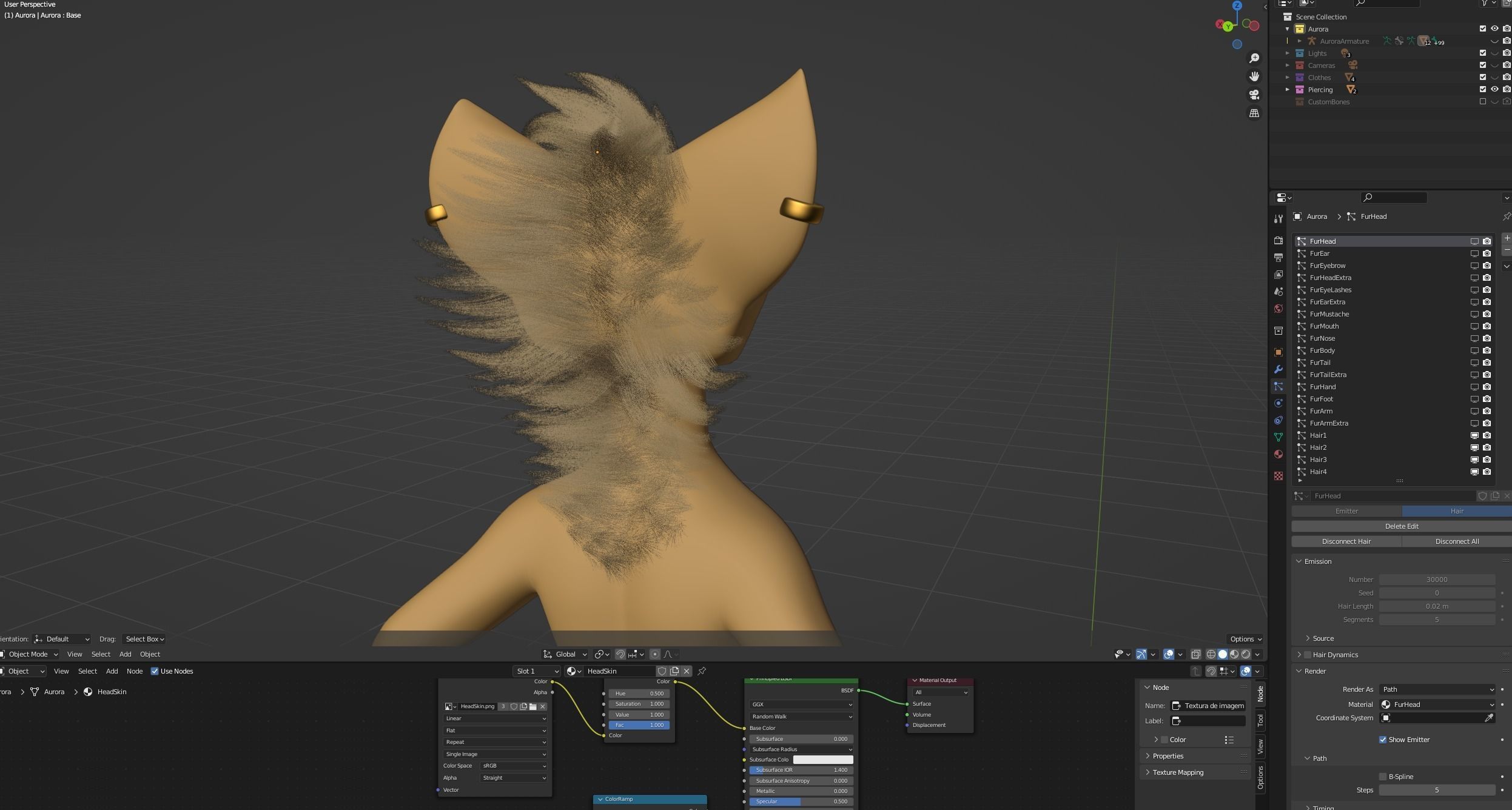 Aurora Anthro Cat 3D model_99