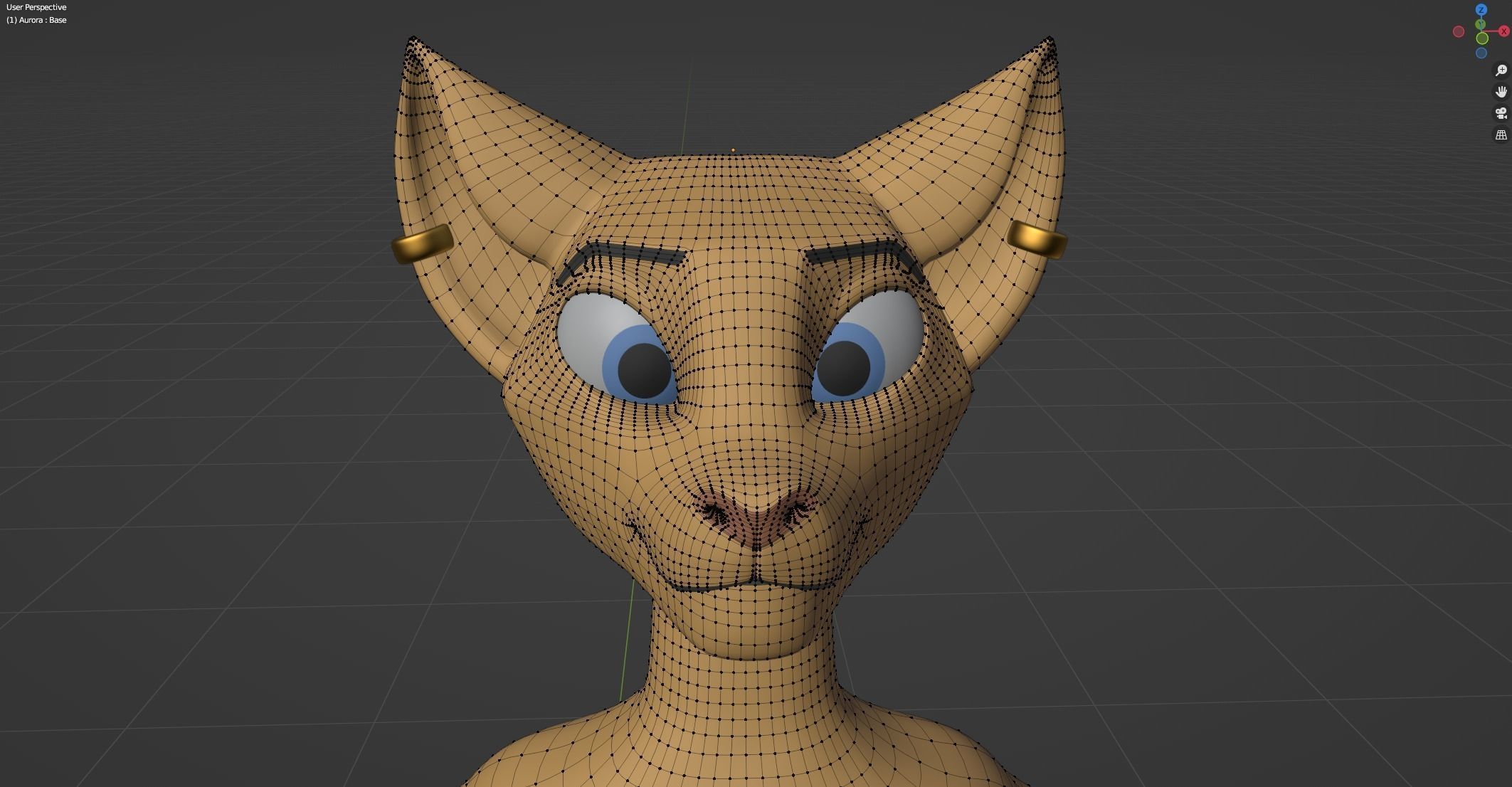 Aurora Anthro Cat 3D model_54