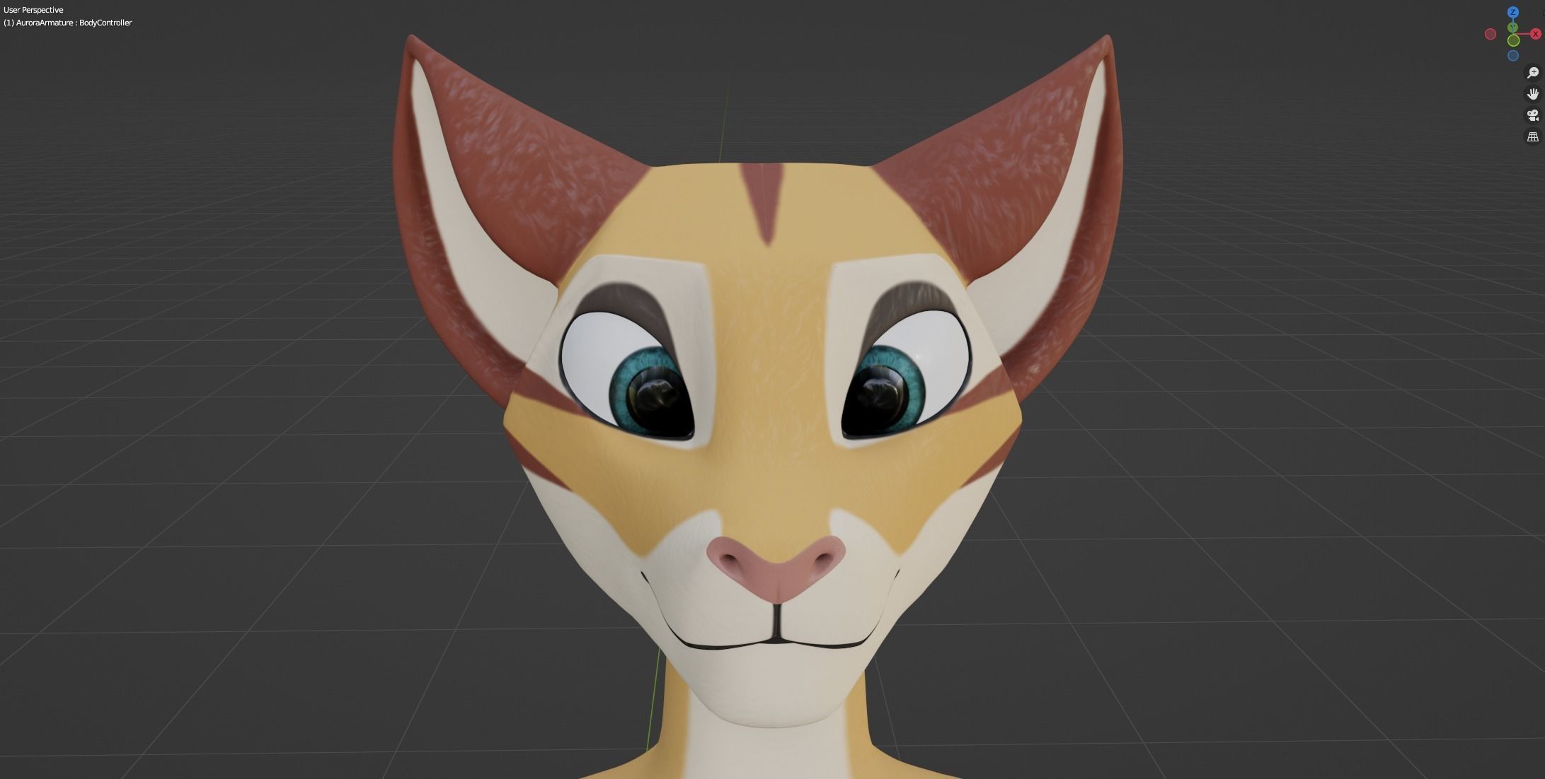 Aurora Anthro Cat 3D model_44