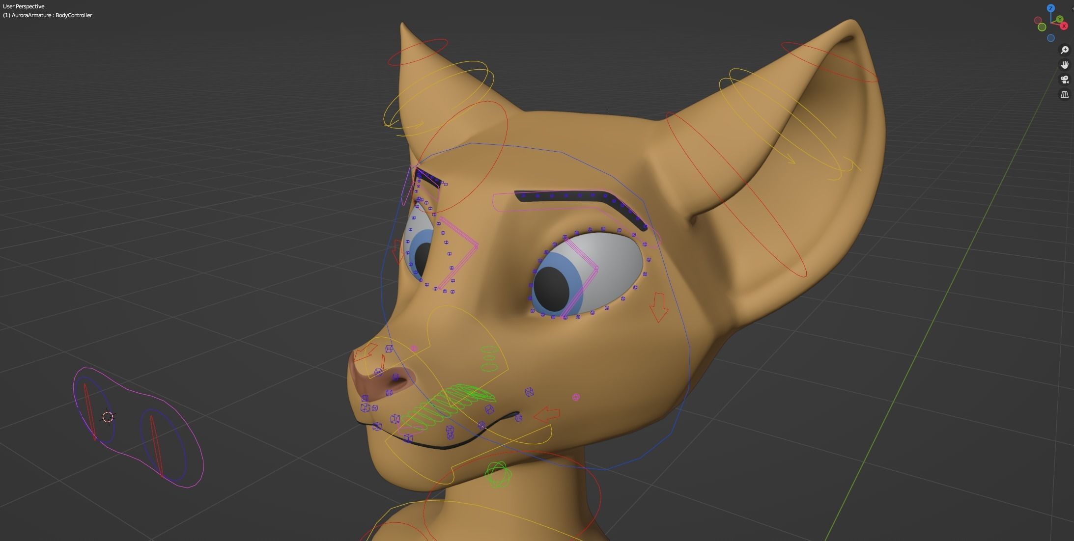 Aurora Anthro Cat 3D model_43