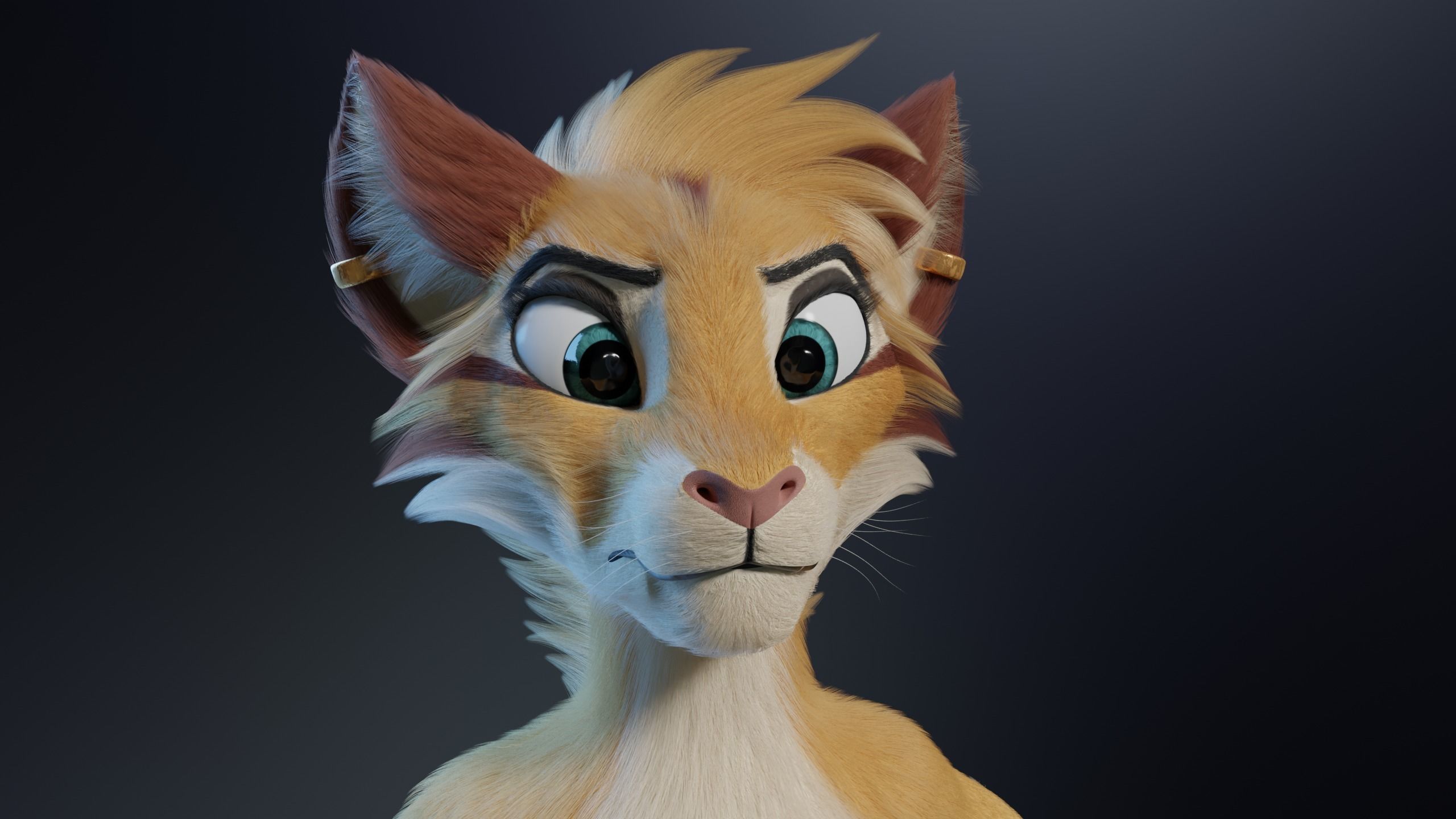 Aurora Anthro Cat 3D model_30