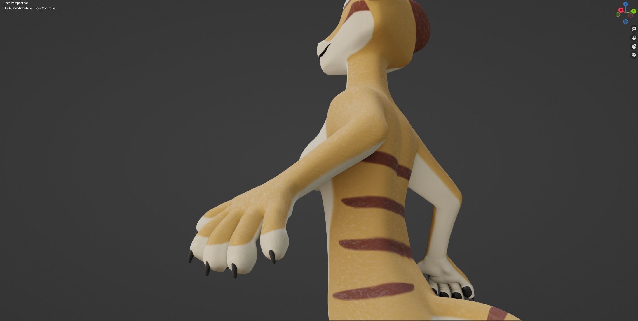 Aurora Anthro Cat 3D model_48