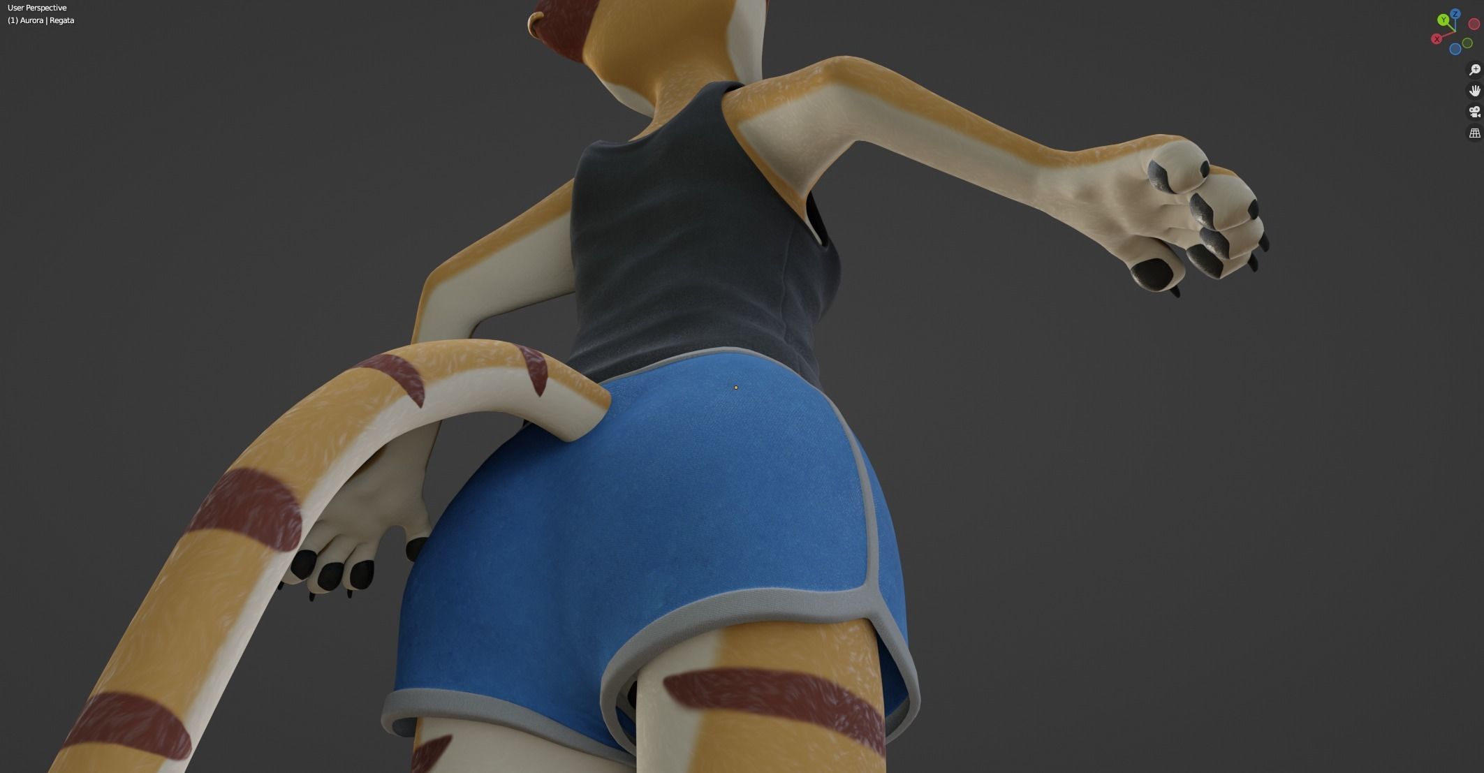 Aurora Anthro Cat 3D model_78