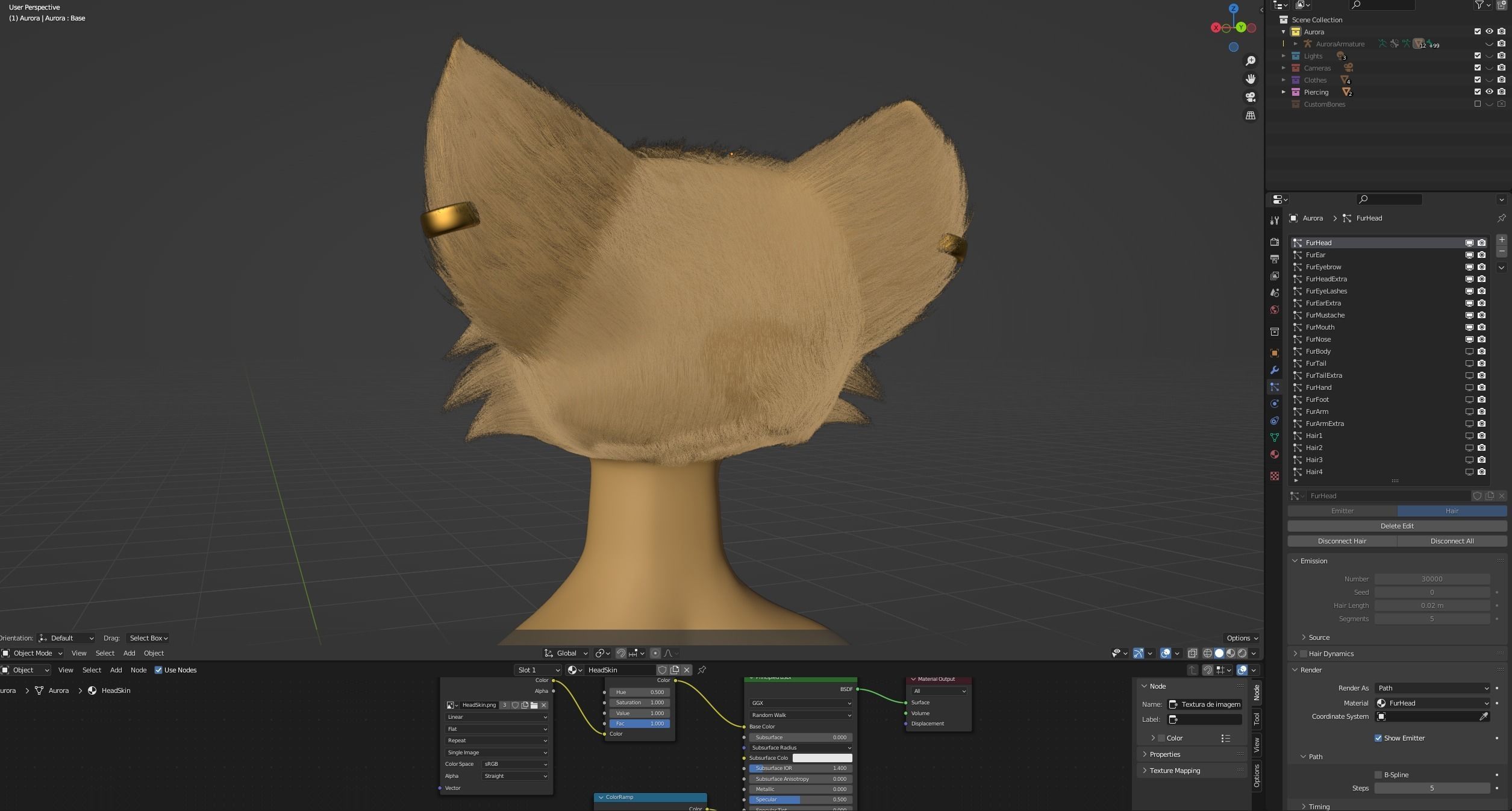 Aurora Anthro Cat 3D model_93