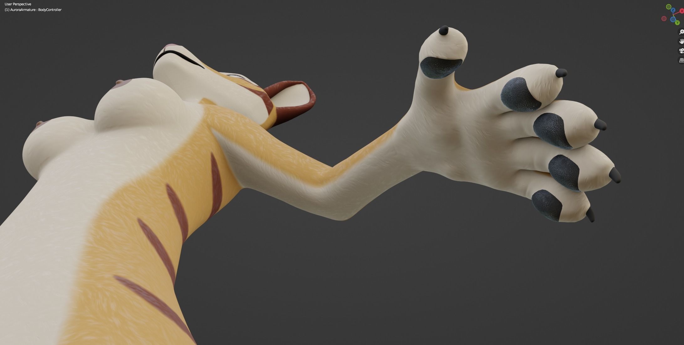 Aurora Anthro Cat 3D model_47