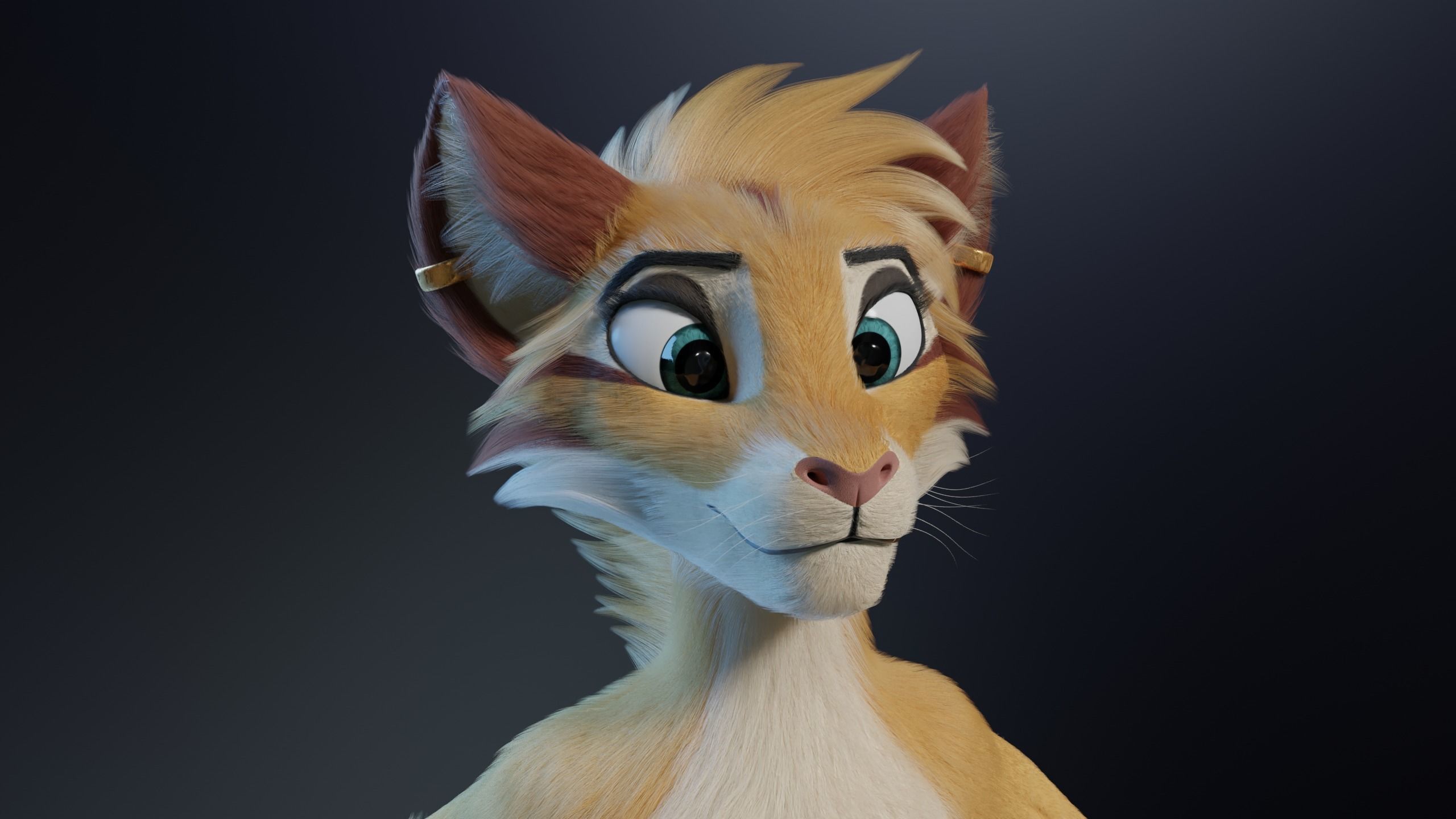 Aurora Anthro Cat 3D model_2