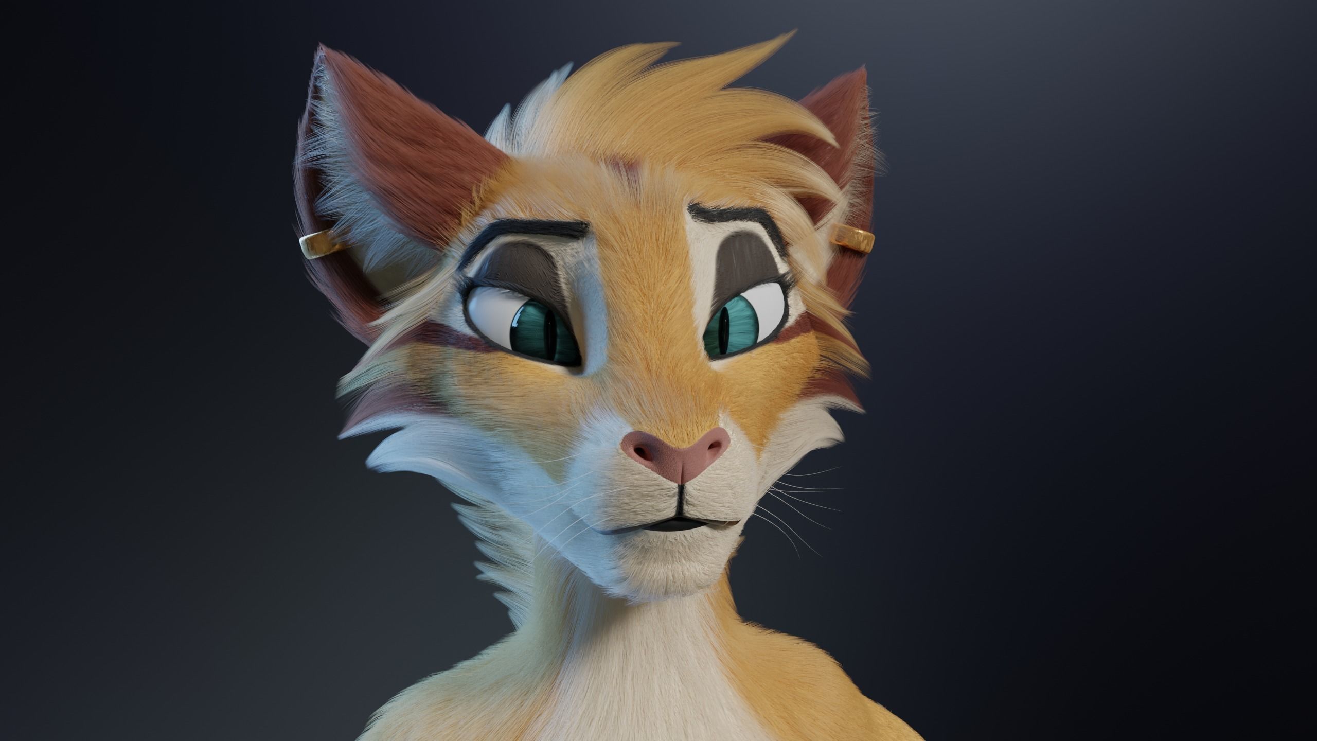 Aurora Anthro Cat 3D model_33