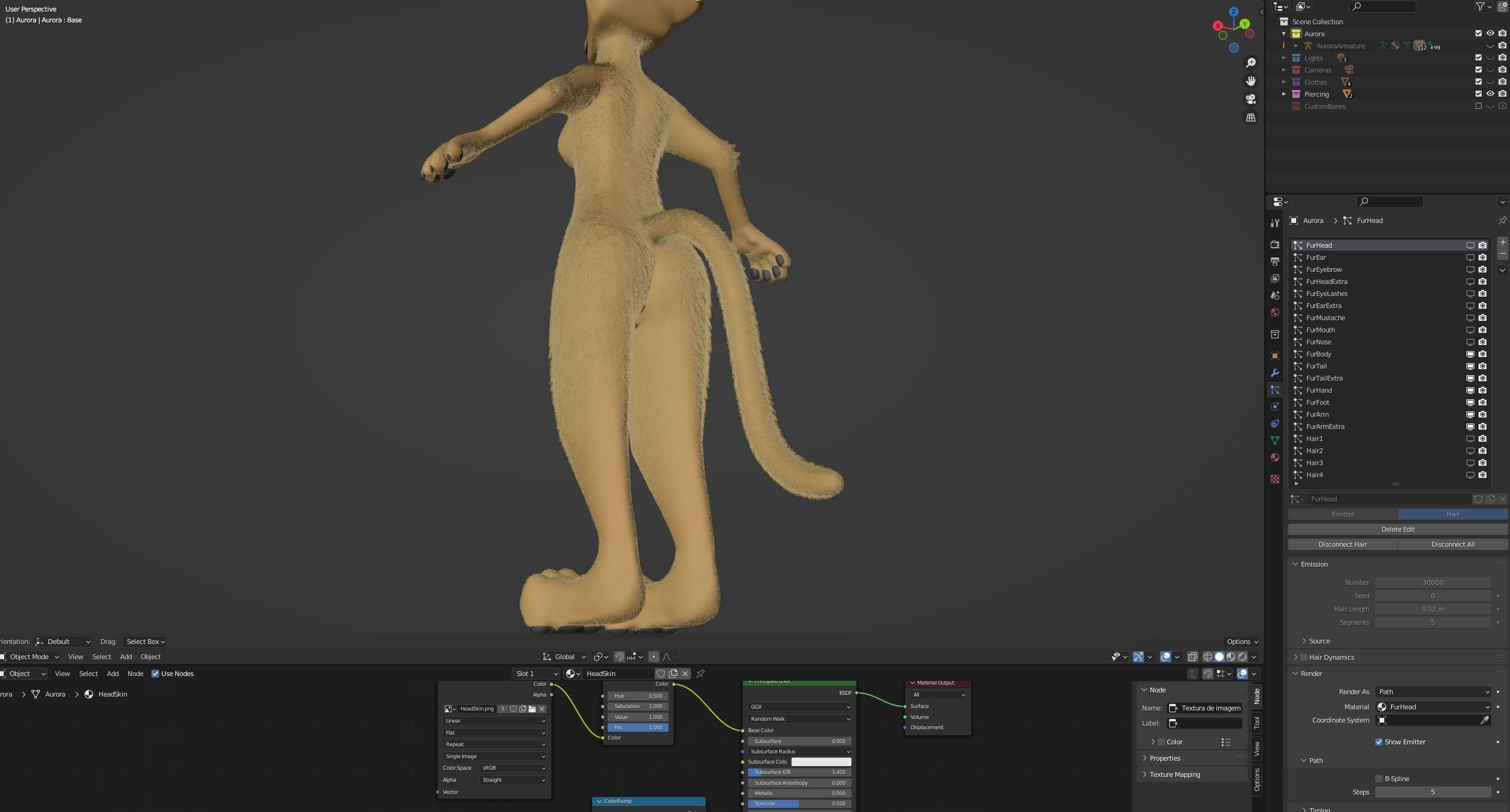 Aurora Anthro Cat 3D model_96