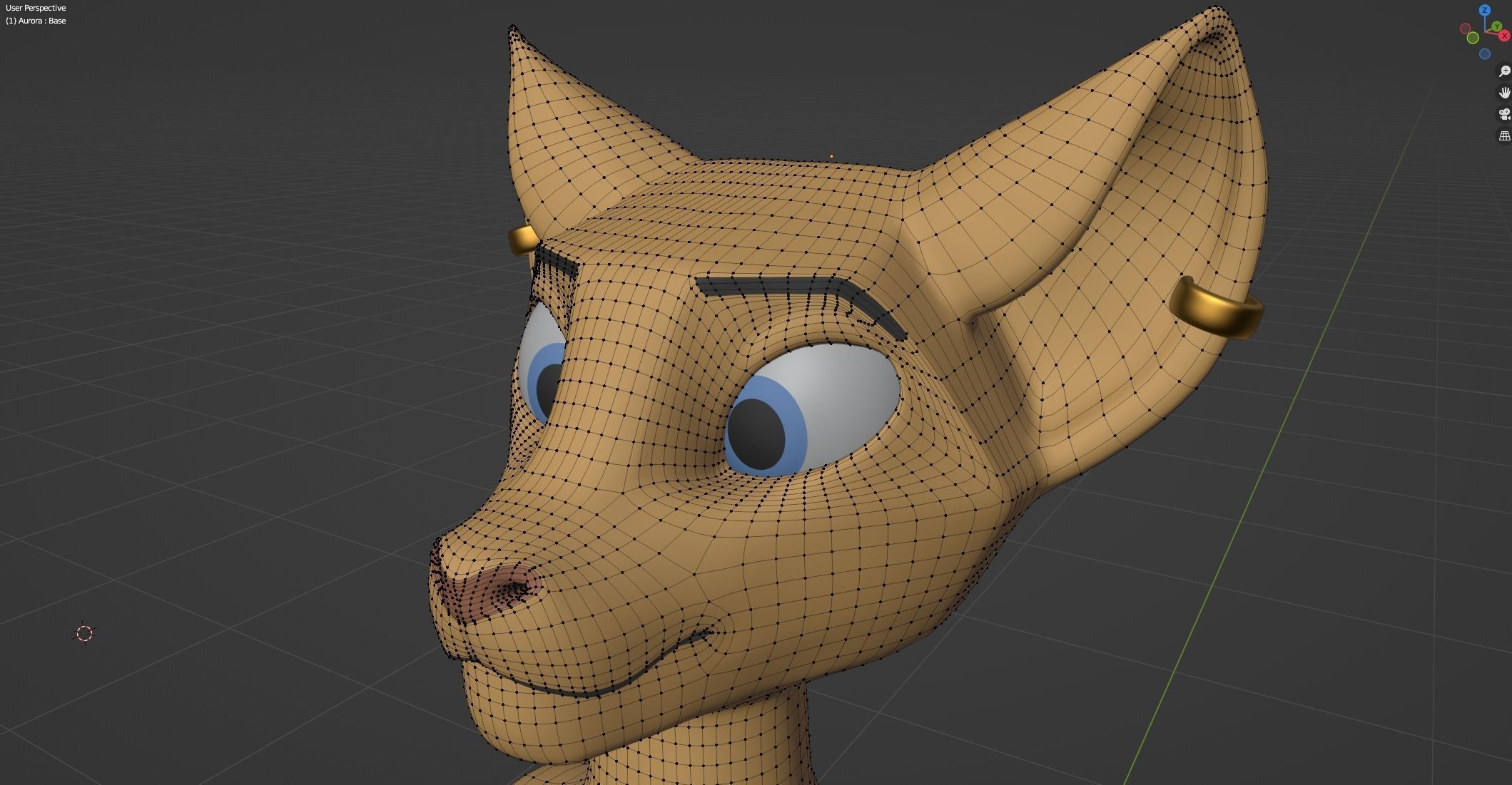 Aurora Anthro Cat 3D model_55