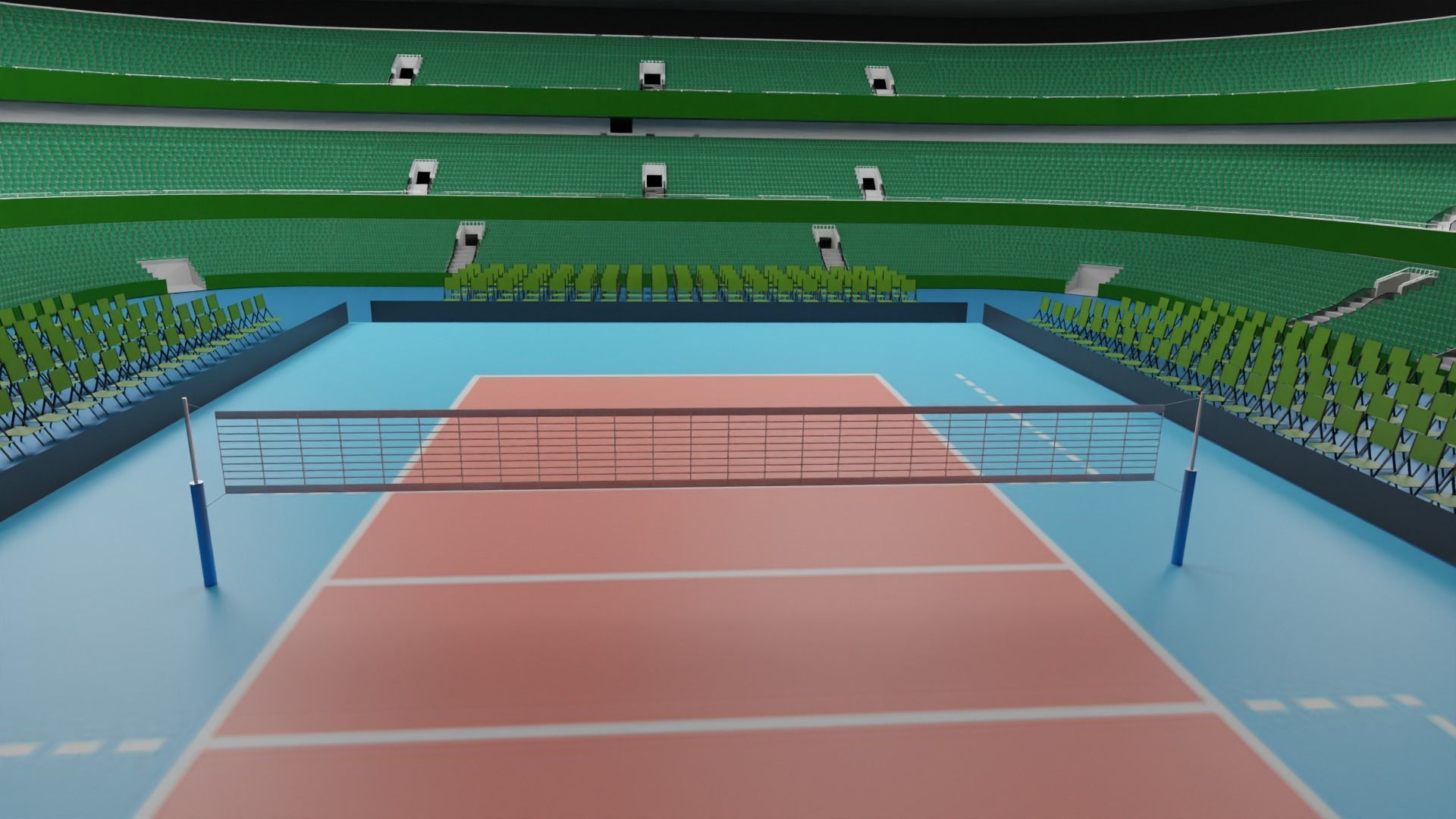 Volleyball Stadium Low-poly 3D model_5