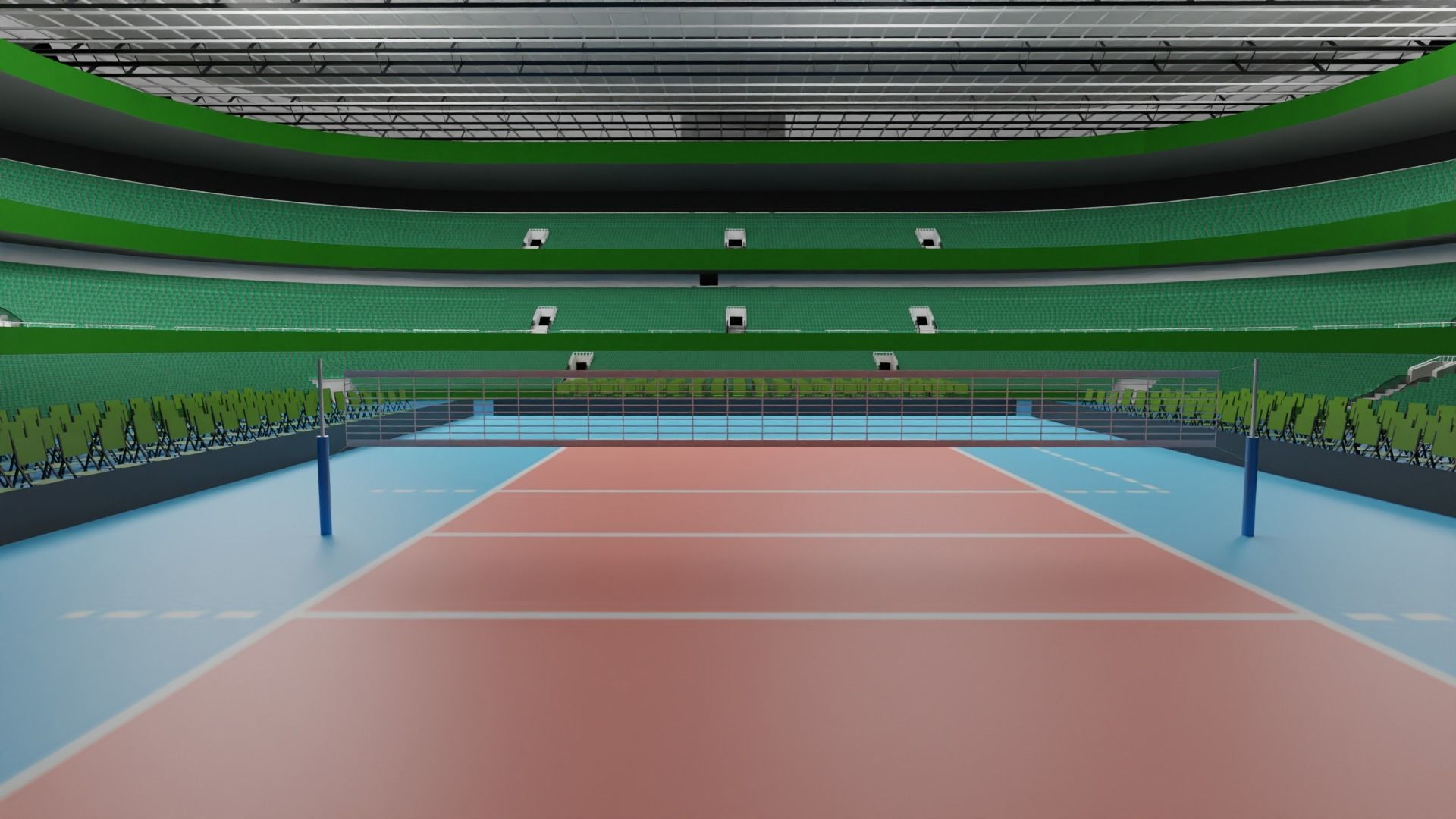 Volleyball Stadium Low-poly 3D model_6
