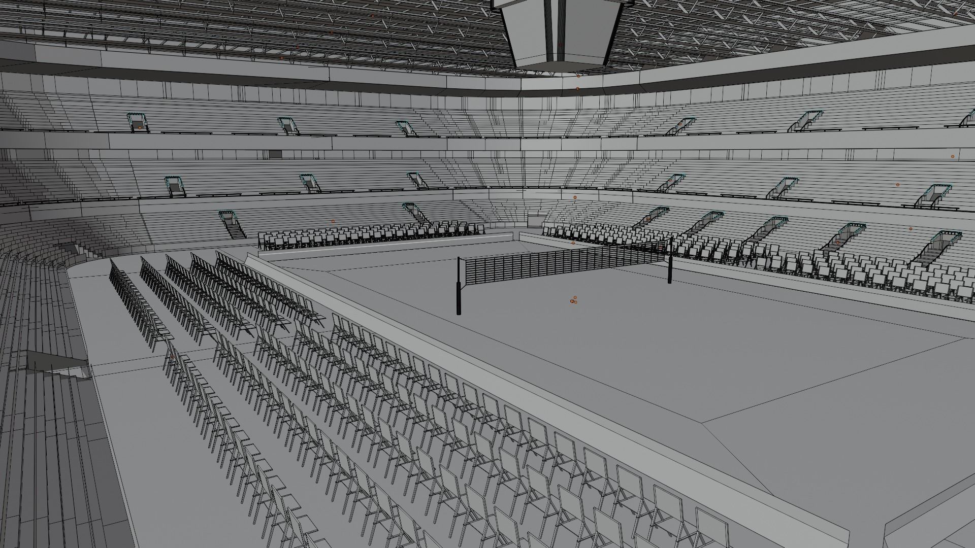 Volleyball Stadium Low-poly 3D model_9