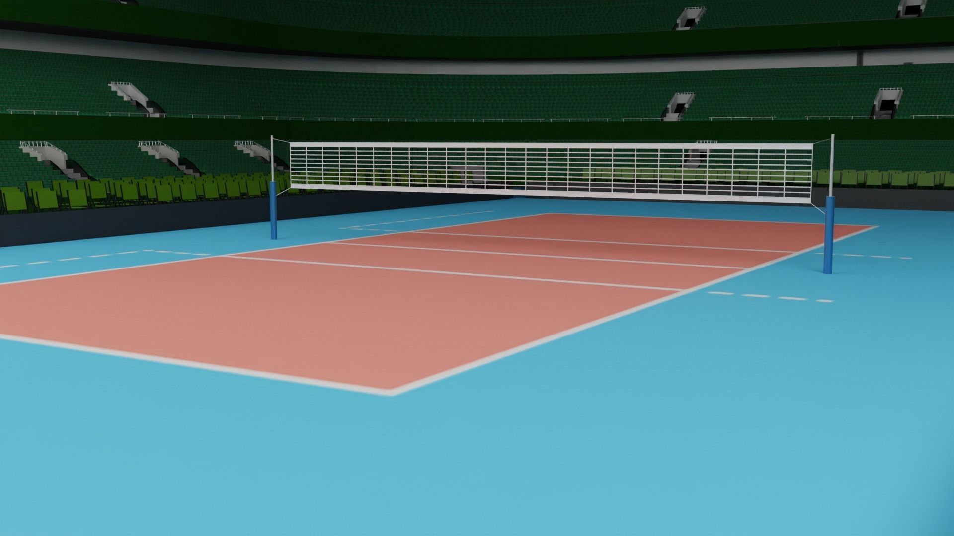 Volleyball Stadium Low-poly 3D model_7