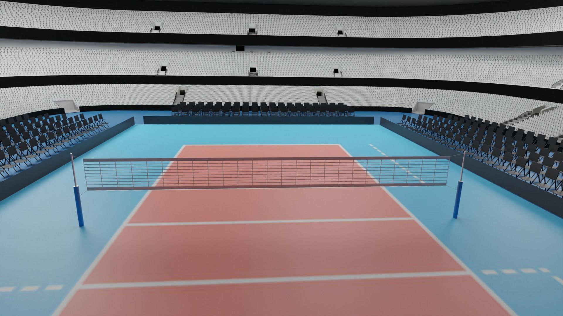 Volleyball Stadium 3D model_4