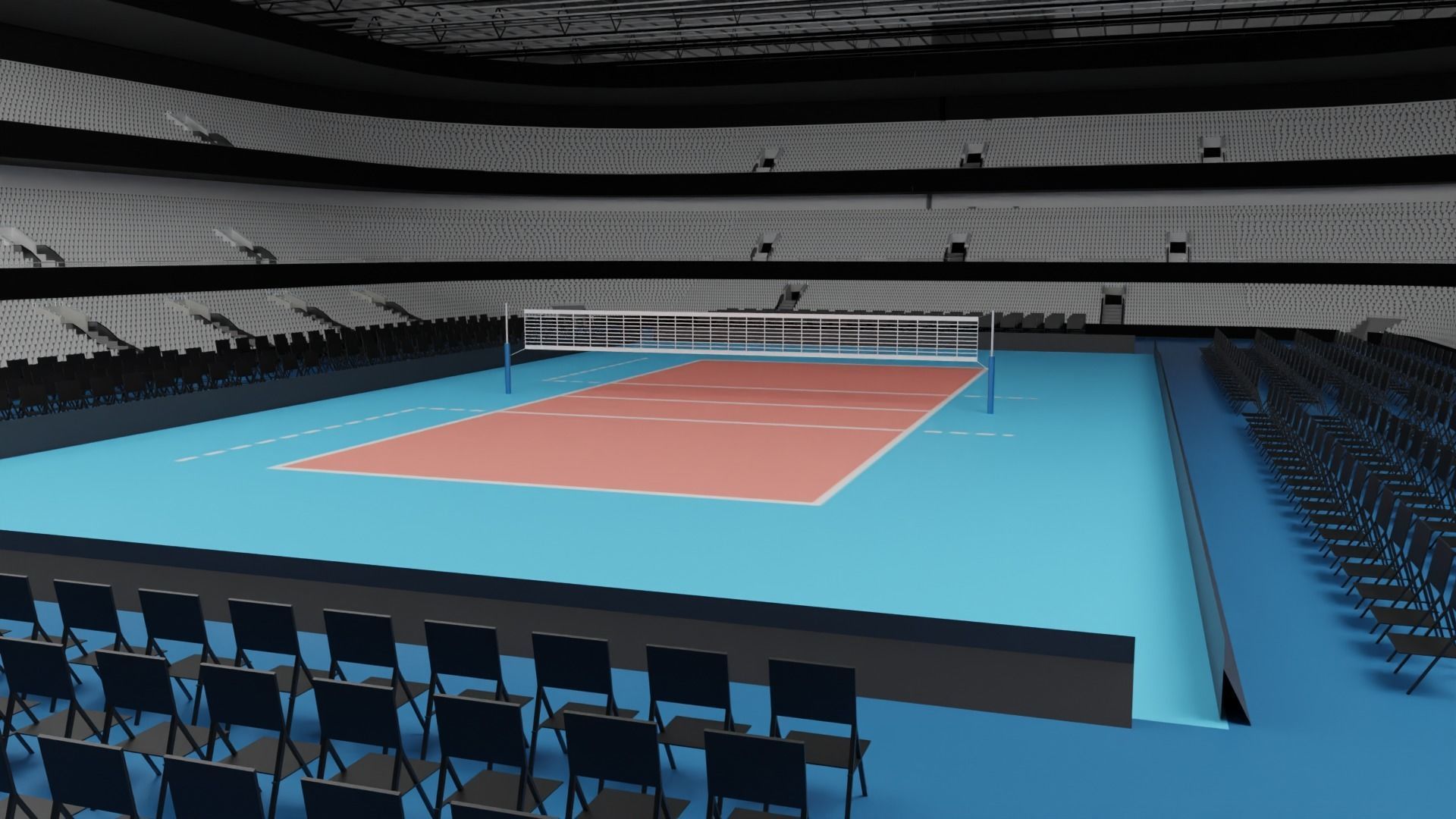 Volleyball Stadium 3D model_2