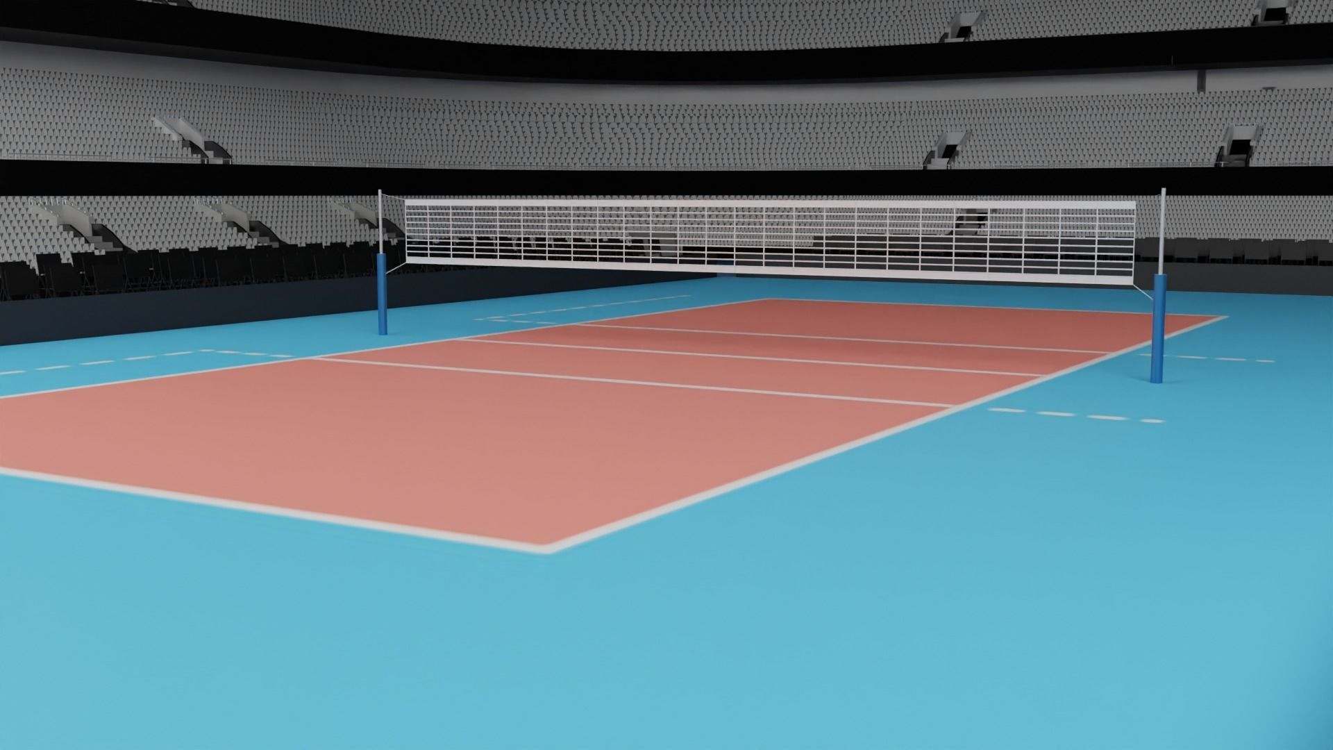 Volleyball Stadium 3D model_7