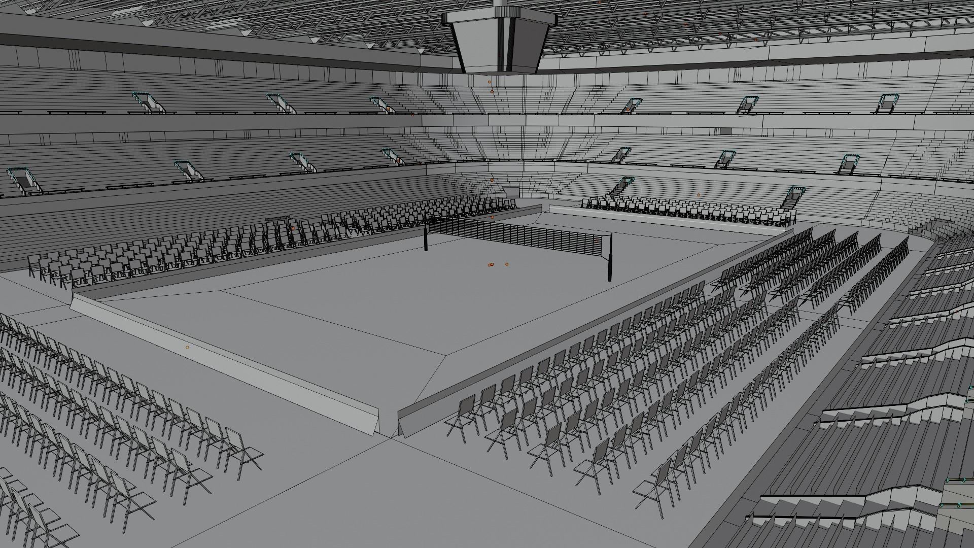 Volleyball Stadium 3D model_8