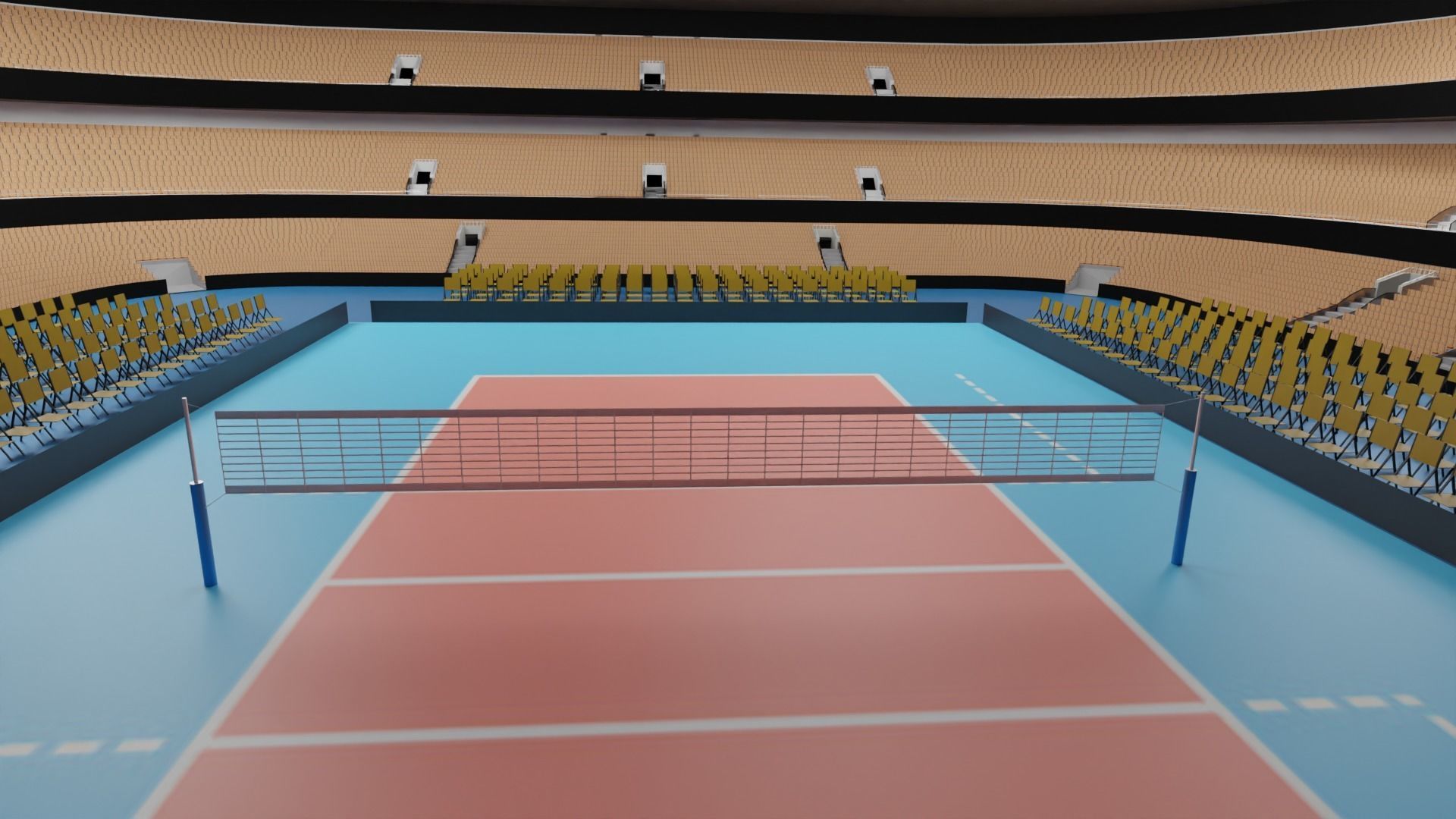Volleyball Stadium Low-poly 3D model_5