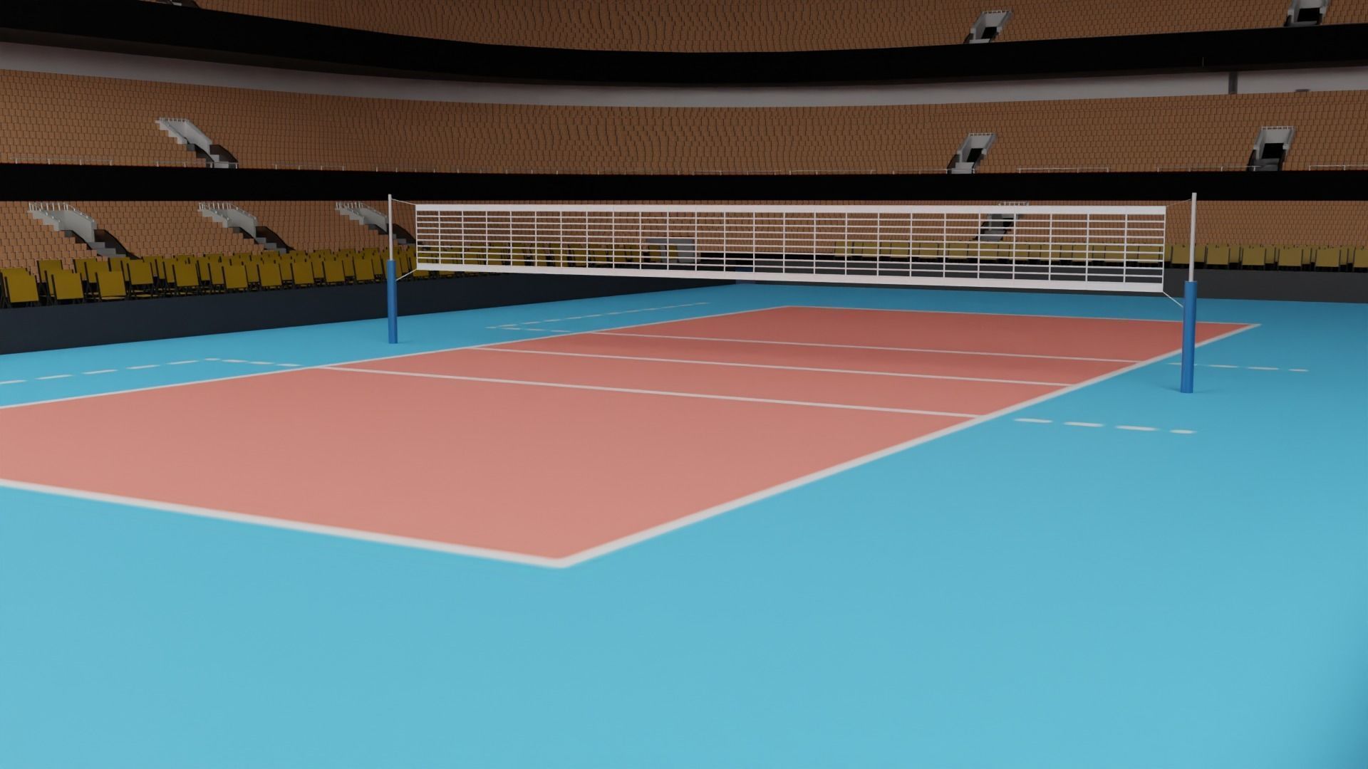 Volleyball Stadium Low-poly 3D model_7