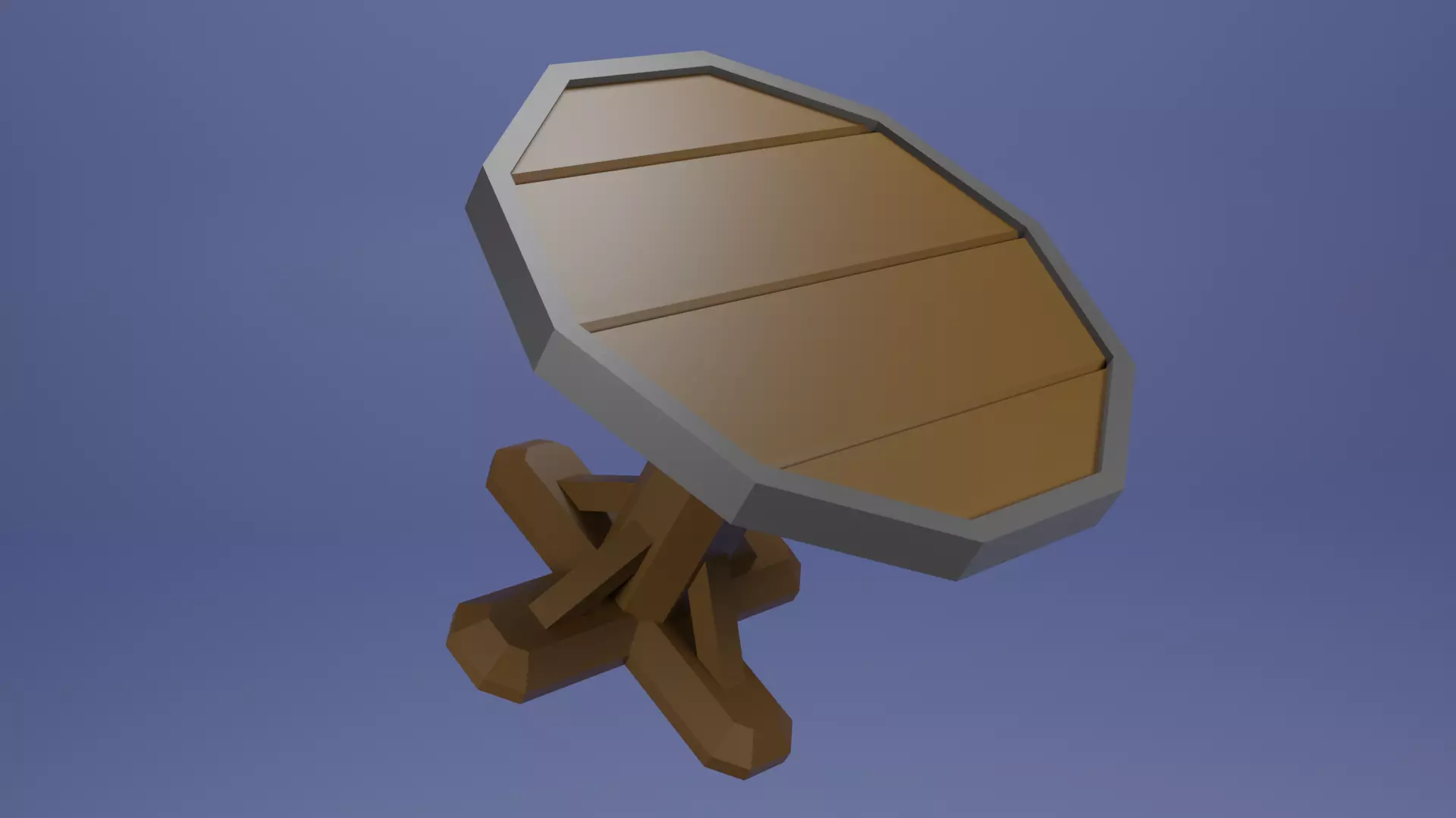 Low Poly Round Table Free low-poly 3D model