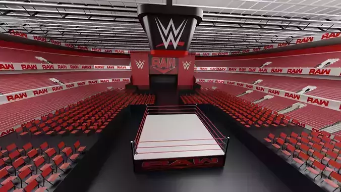 WWE Raw Arena Low-poly 3D model
