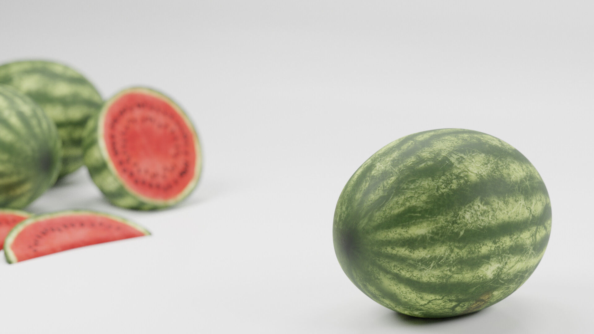 fruit bundle game asset - sliced Low-poly 3D model_19