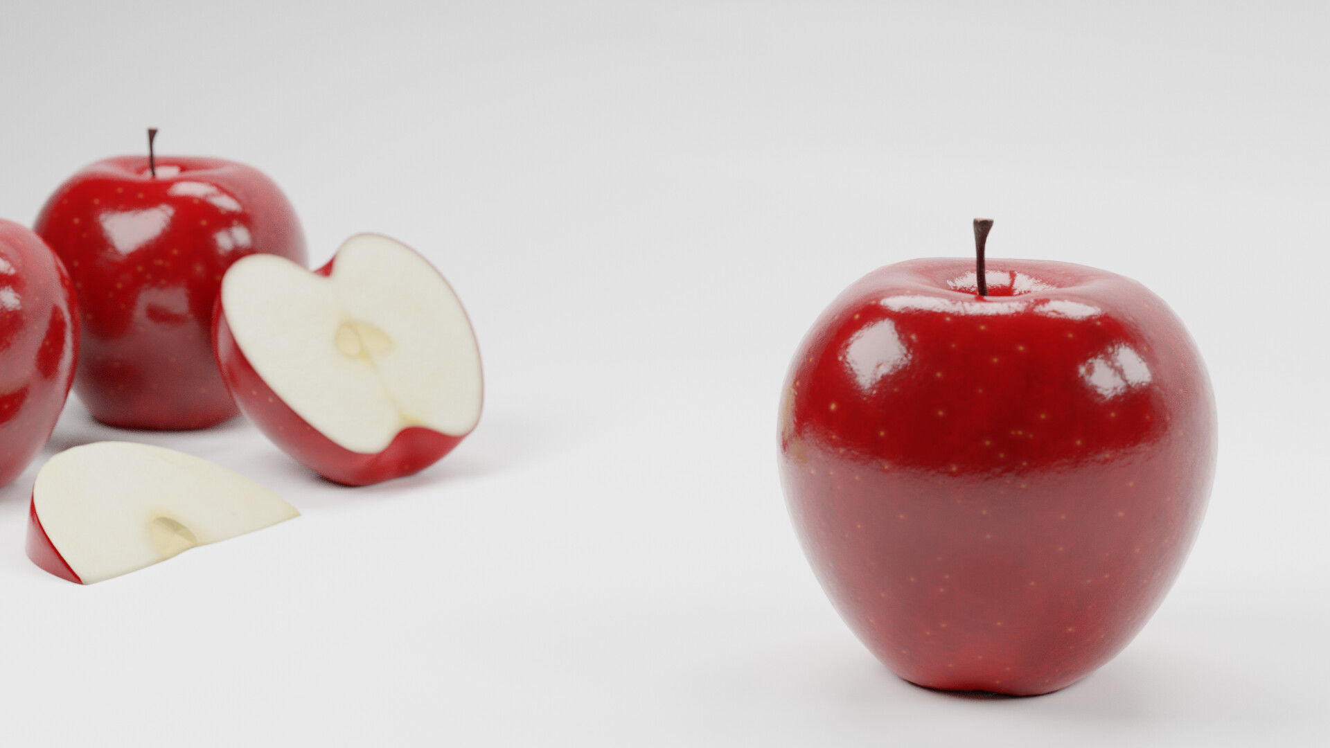fruit bundle game asset - sliced Low-poly 3D model_15