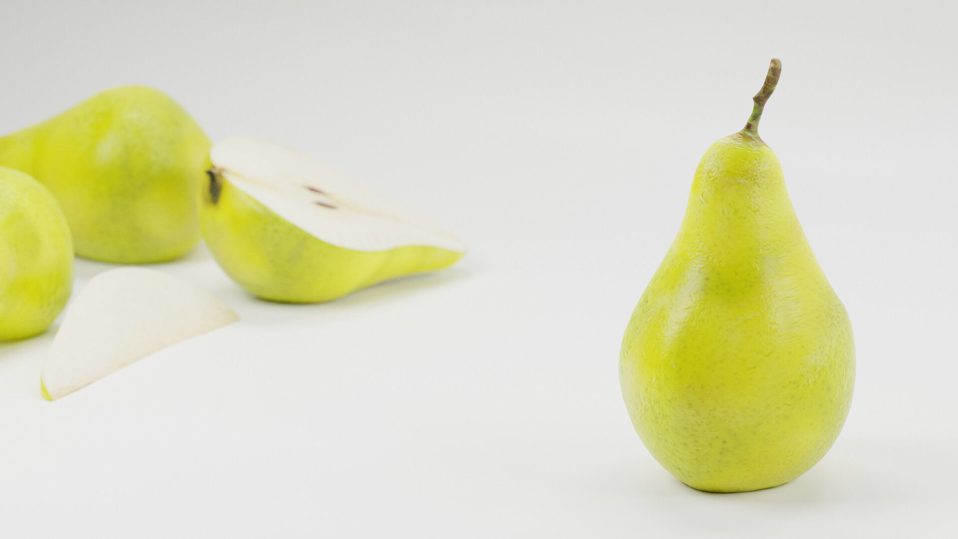 fruit bundle game asset - sliced Low-poly 3D model_4